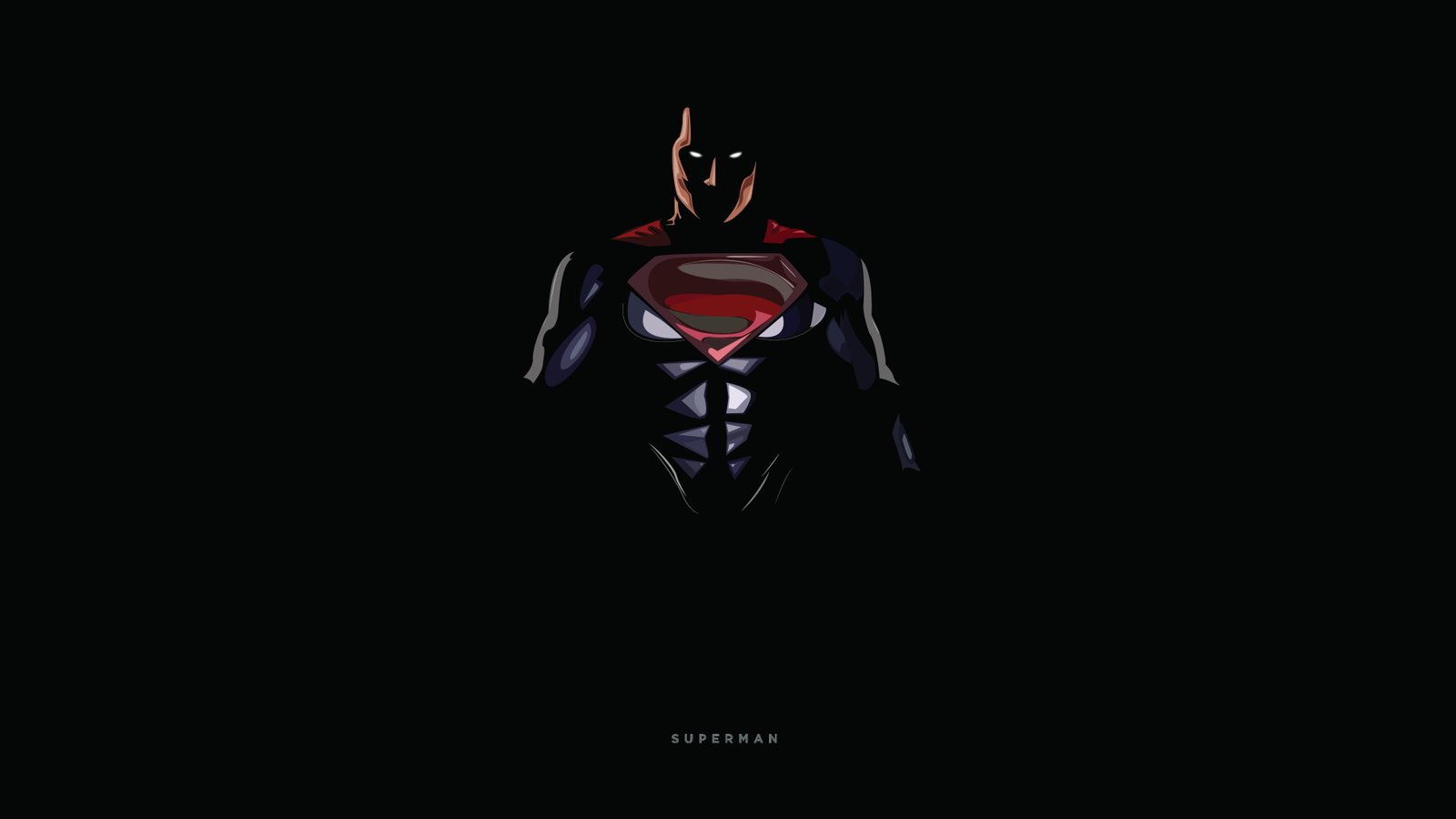 Superheroes DC Comics Dark background Minimal Superman 11 2k 4k 5k 8k