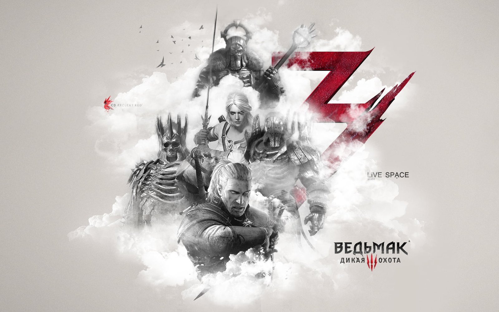 The Witcher 3 wallpaper LiVE SPACE studio 1 CDPR 2k