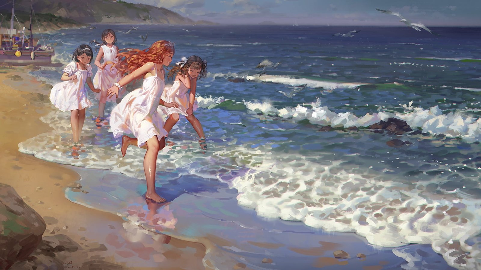 beach sea children water real people women lifestyles 2k