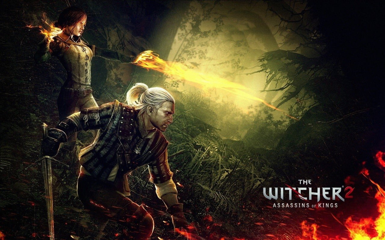 The Witcher Assassin Kings wallpaper Triss Merigold Geralt of Rivia