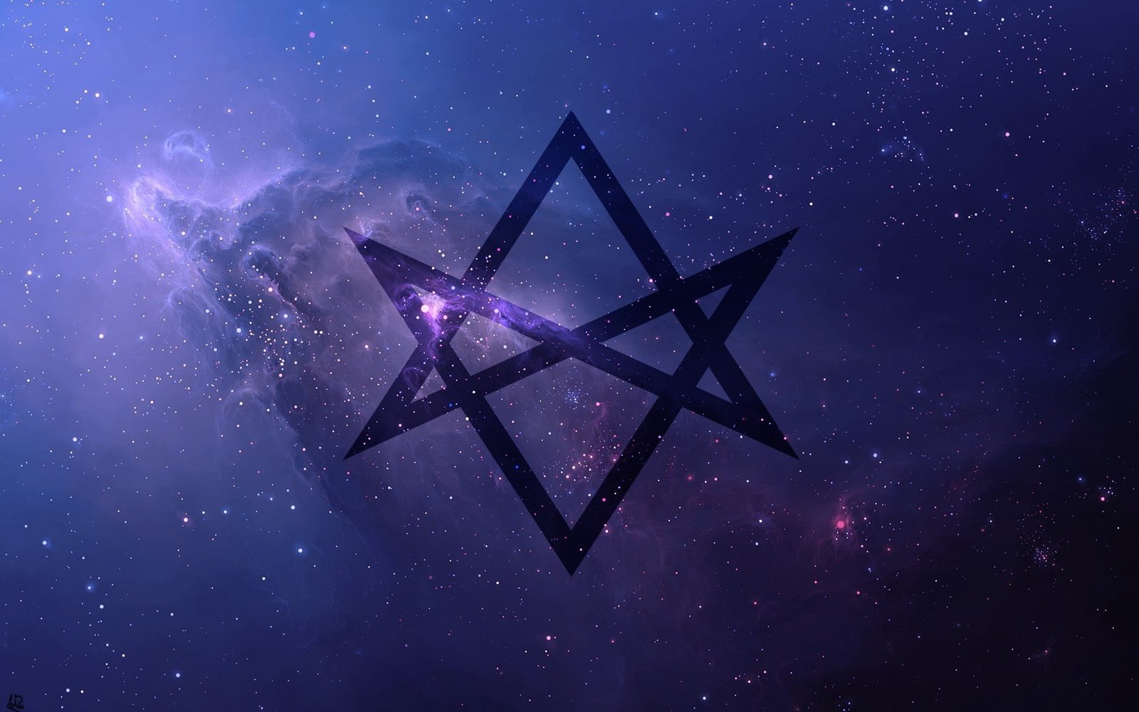 thelema unicursal hexagram space universe purple bring me the horizon 2k