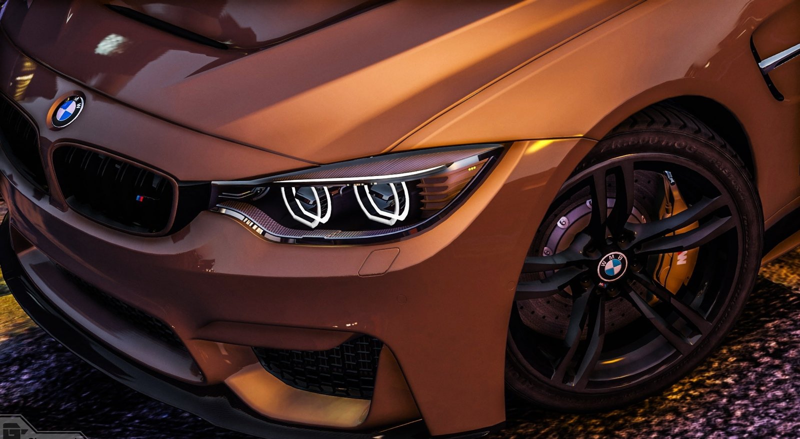 BMW orange vehicle Games Grand Theft Auto gt cinematic 2k