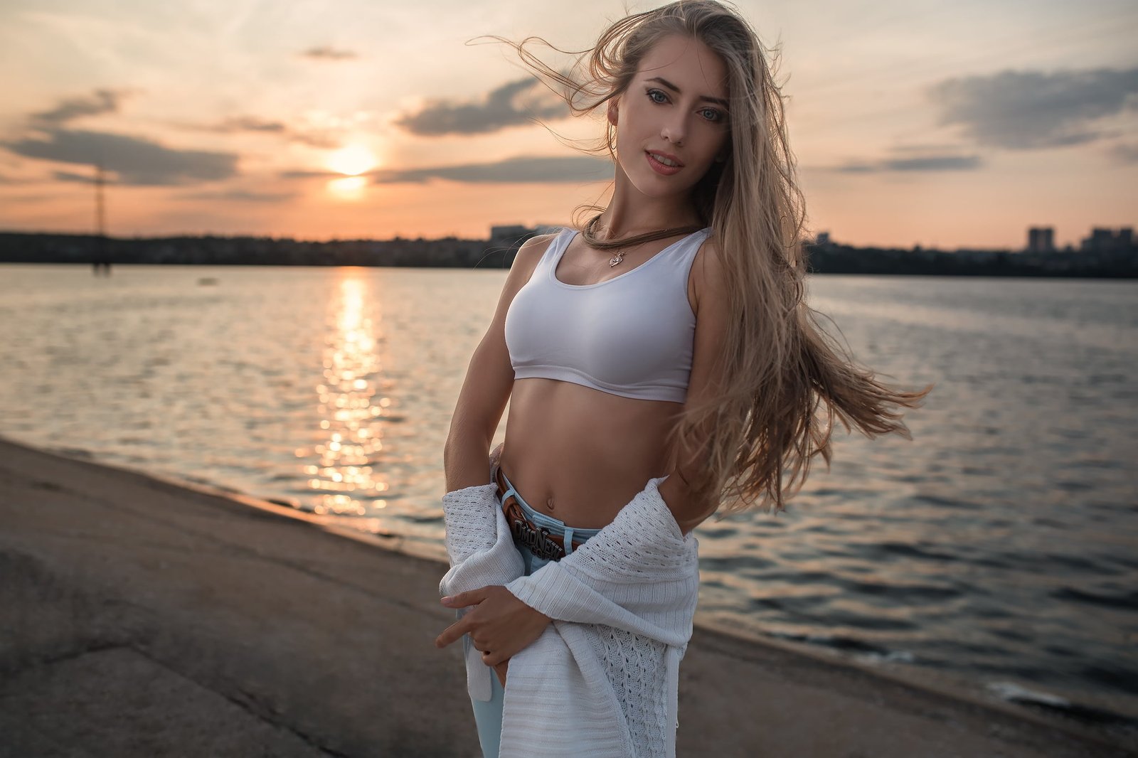 women outdoors Dmitry Shulgin model blonde water one person 2k