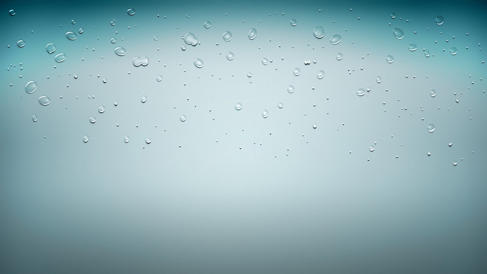 water drops abstract cyan blue background simple artwork 2k