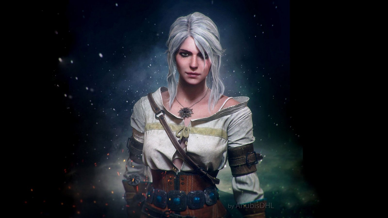 Ciri fantasy girl The Witcher 3 Wild Hunt video game art 2k