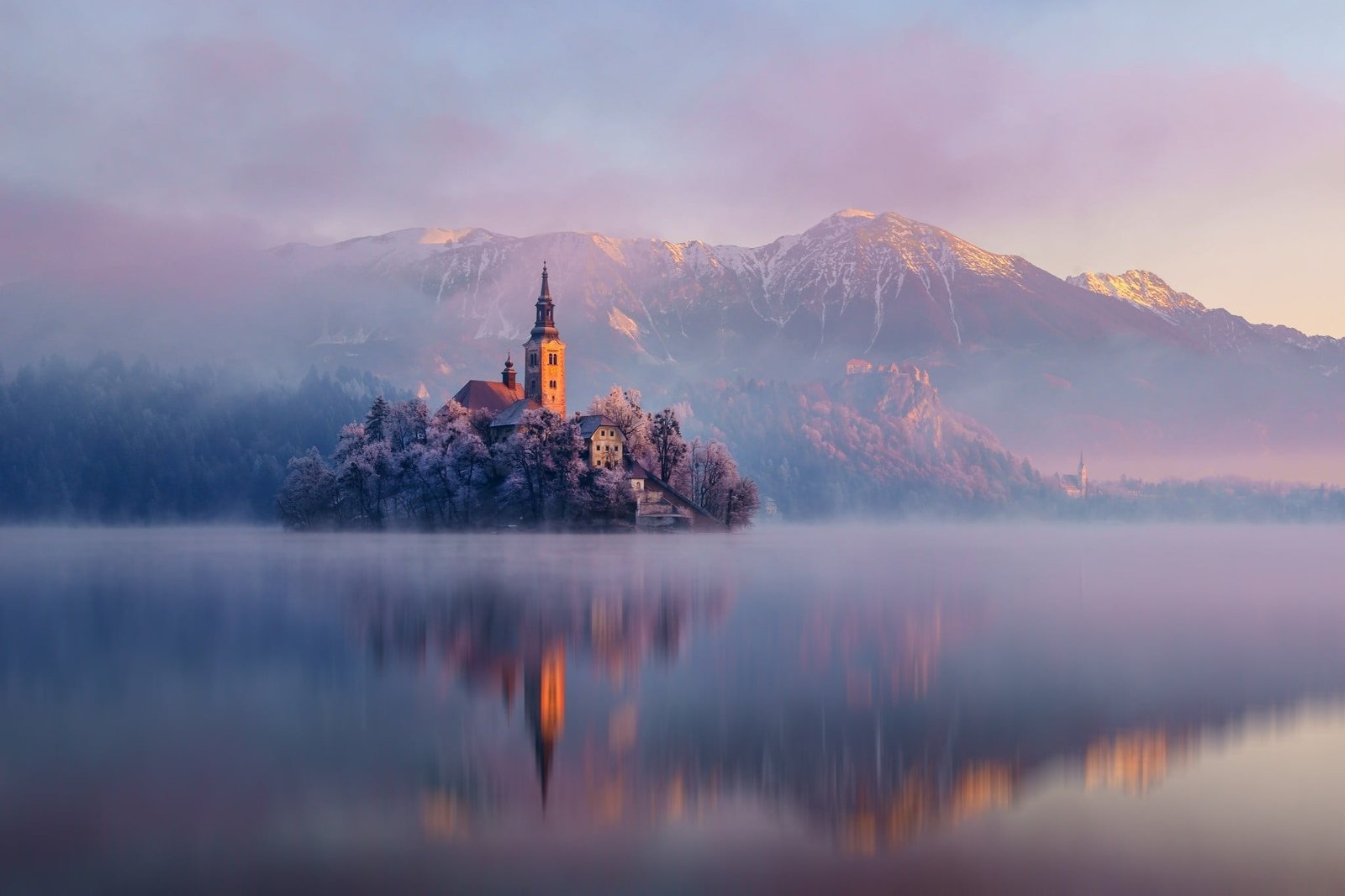 white snow capped mountain brown house near body of water nature 2k