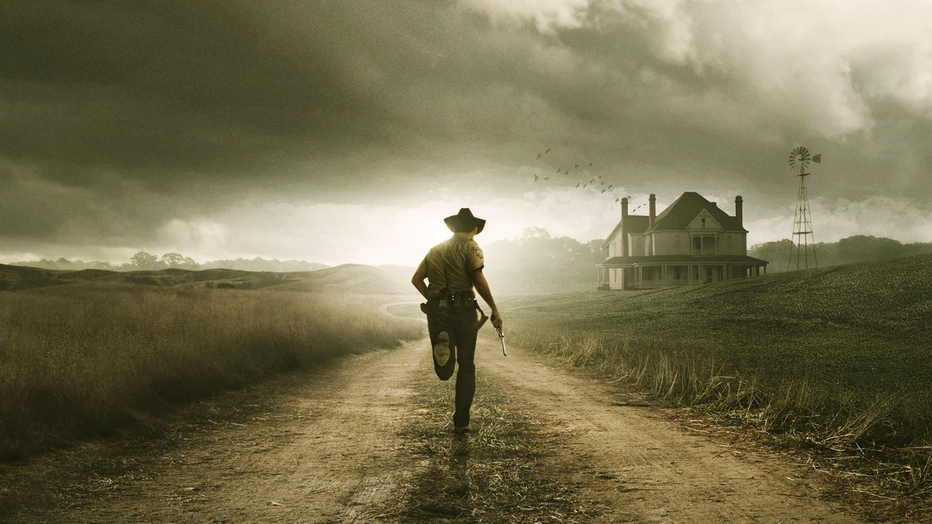 Cowboy character wallpaper The Walking Dead TWD men outdoors 2k