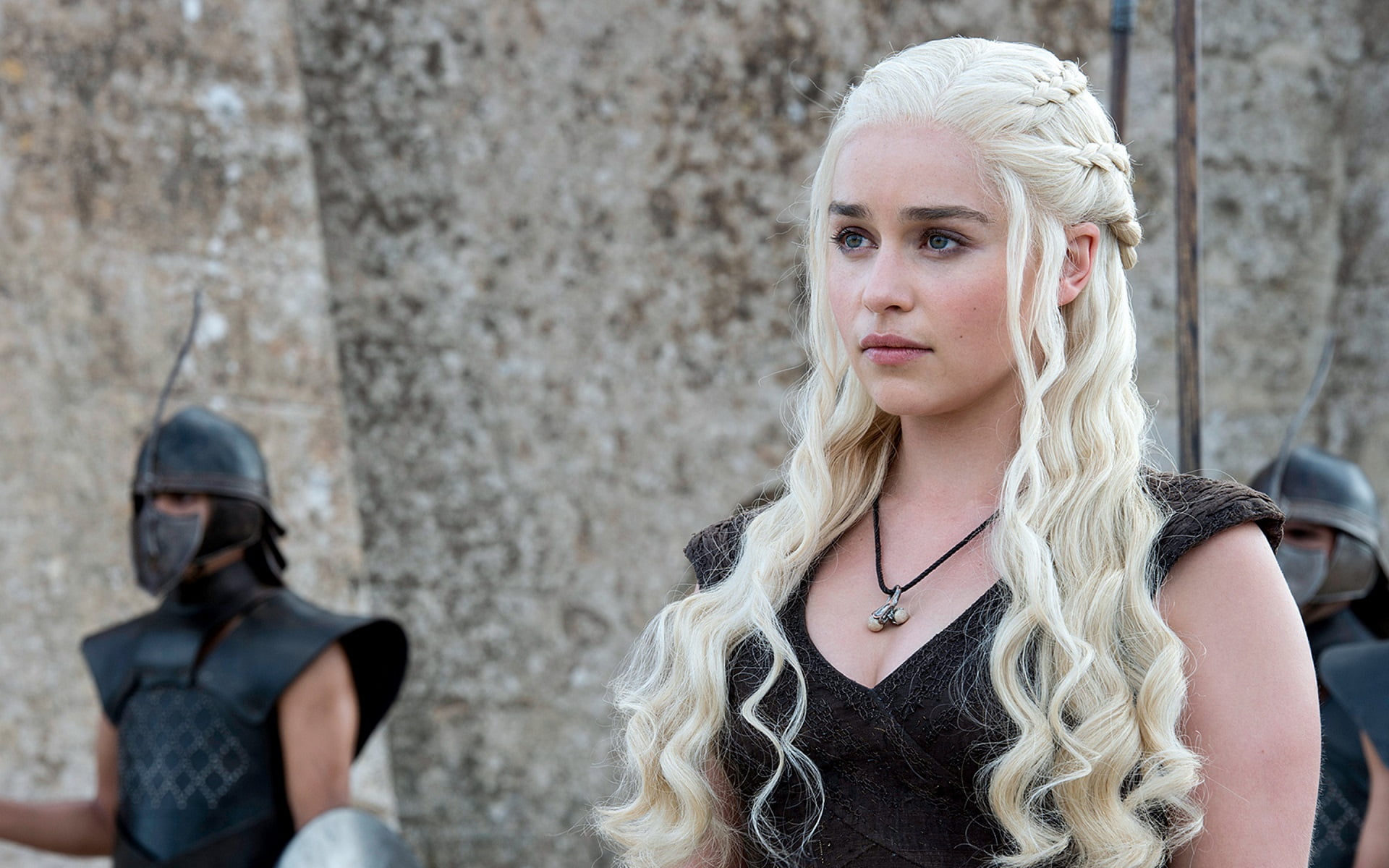Daenerys Targaryen Emilia Clarke women blonde braids Game of Thrones 2k