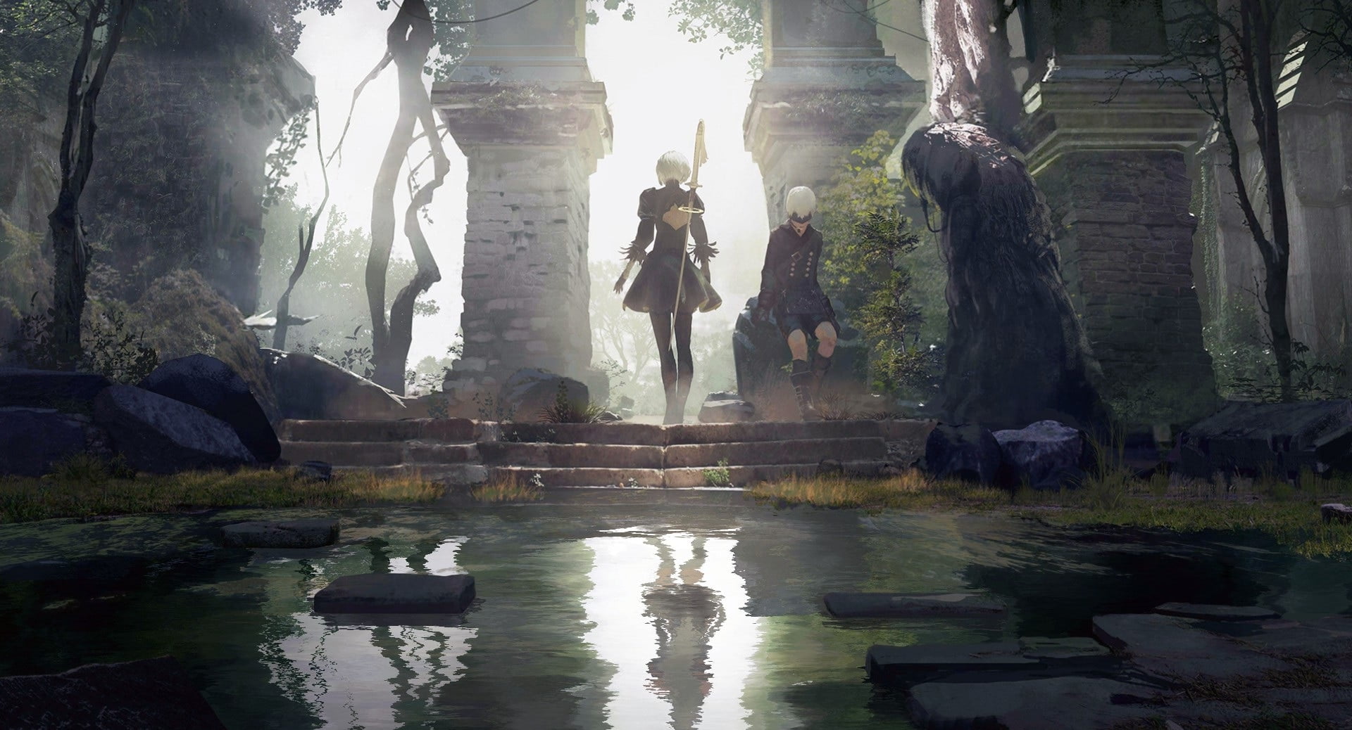 digital art artwork video games women NieR Nier Automata 2k