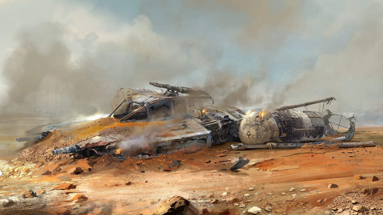game application screenshot Star Wars crash artwork science fiction 2k