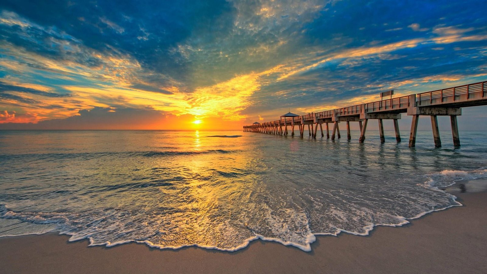 juno beach early morning glow sandy pier 2k