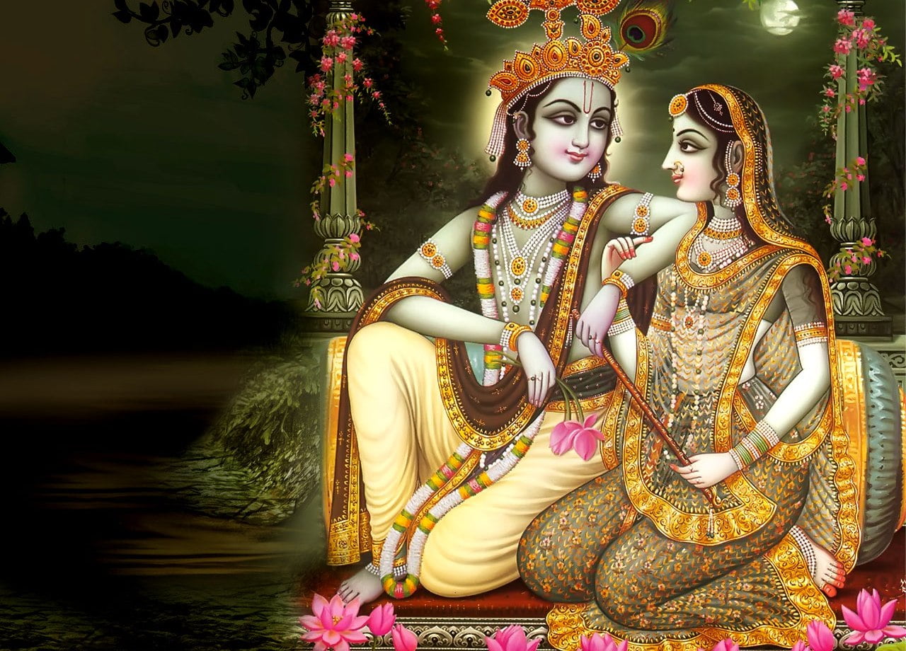 Lord Radhe Krishna Hinddu god illustration hindu