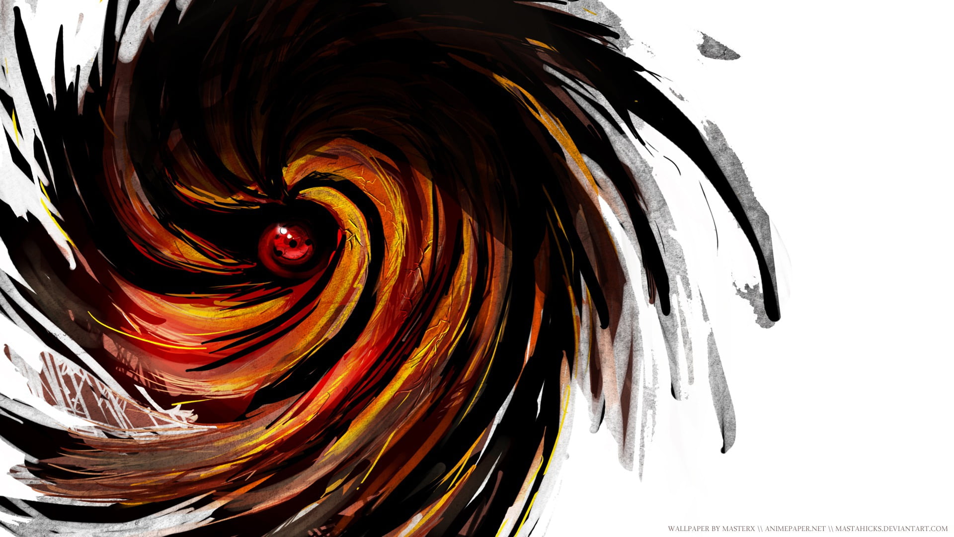 multicolored spiral wallpaper abstract painting Eternal Mangekyou Sharingan 2k