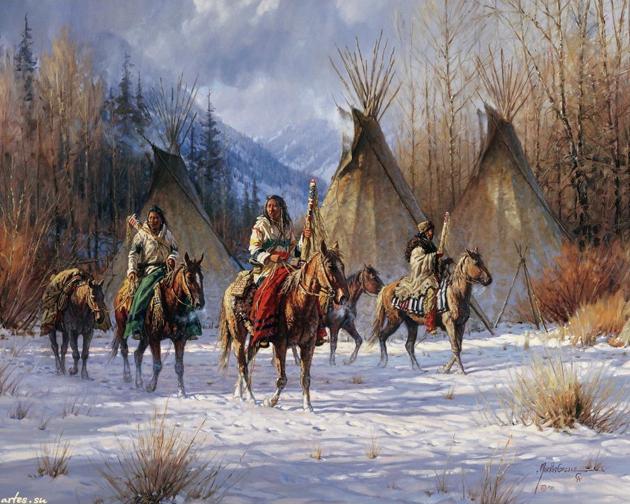 Native Americans nature artwork