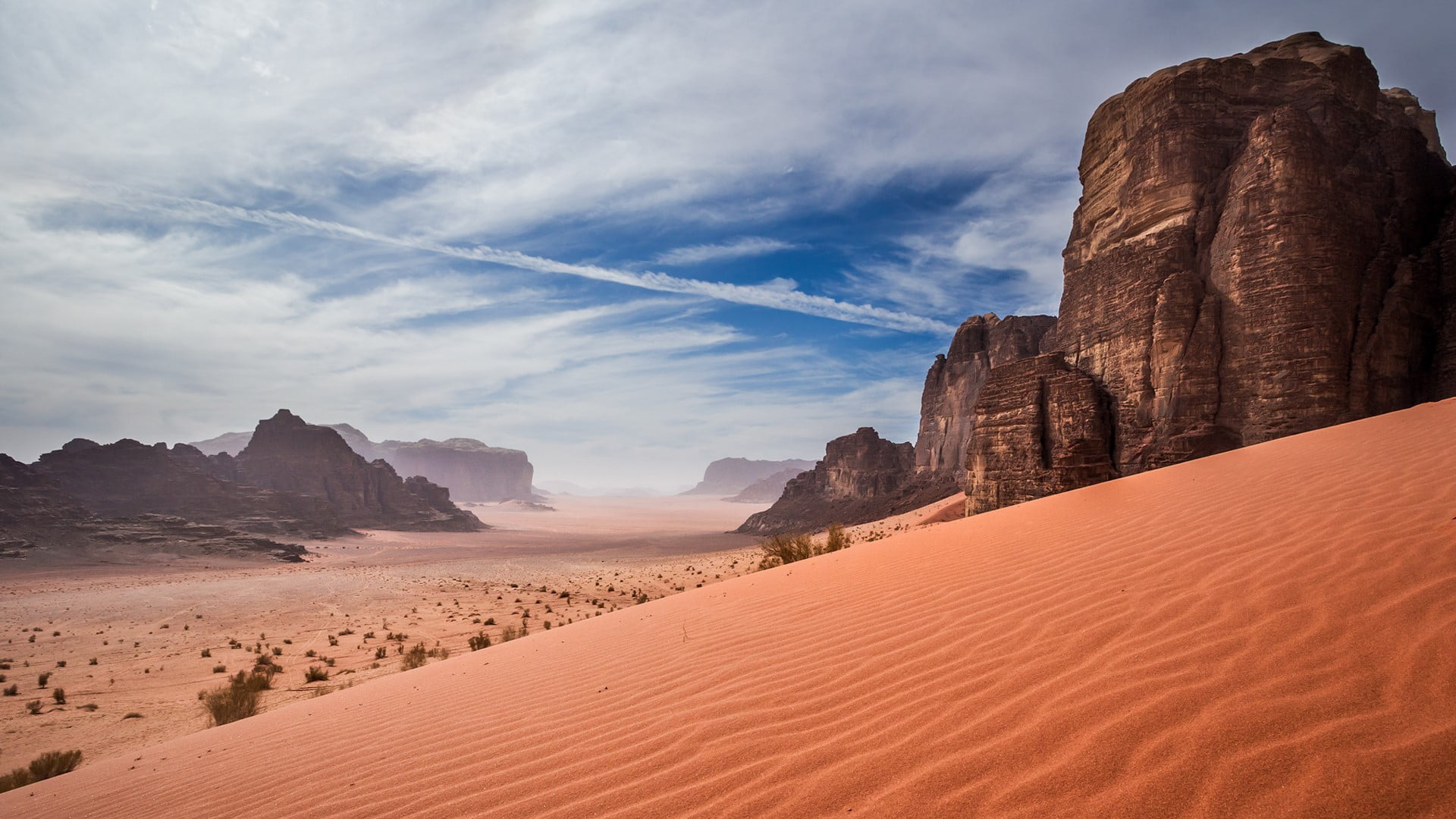 nature landscape sand desert dunes Wadi Rum Jordan country 2k