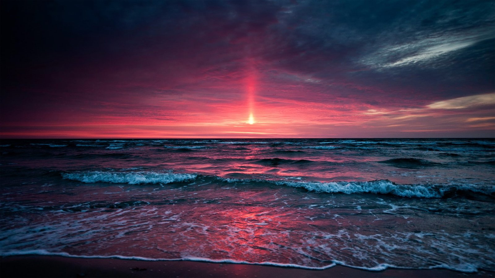 nature sky sun clouds landscape sunset horizon sunrise 2k