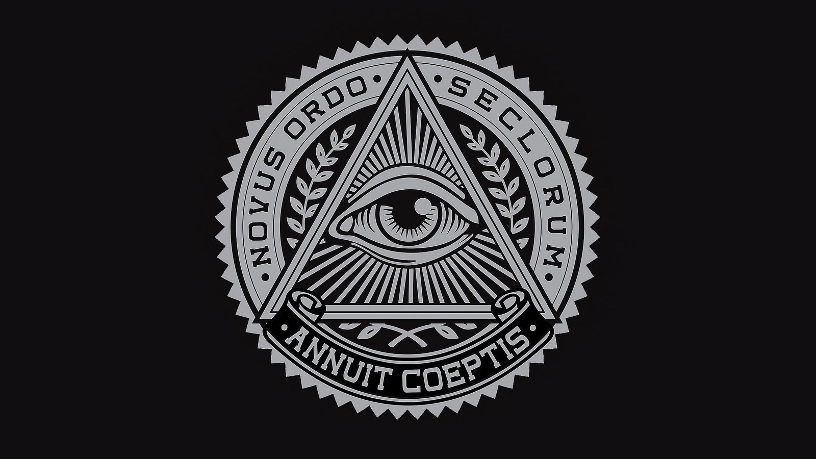 Novus Ordo Seclorum logo triangle illuminati masons vector 2k