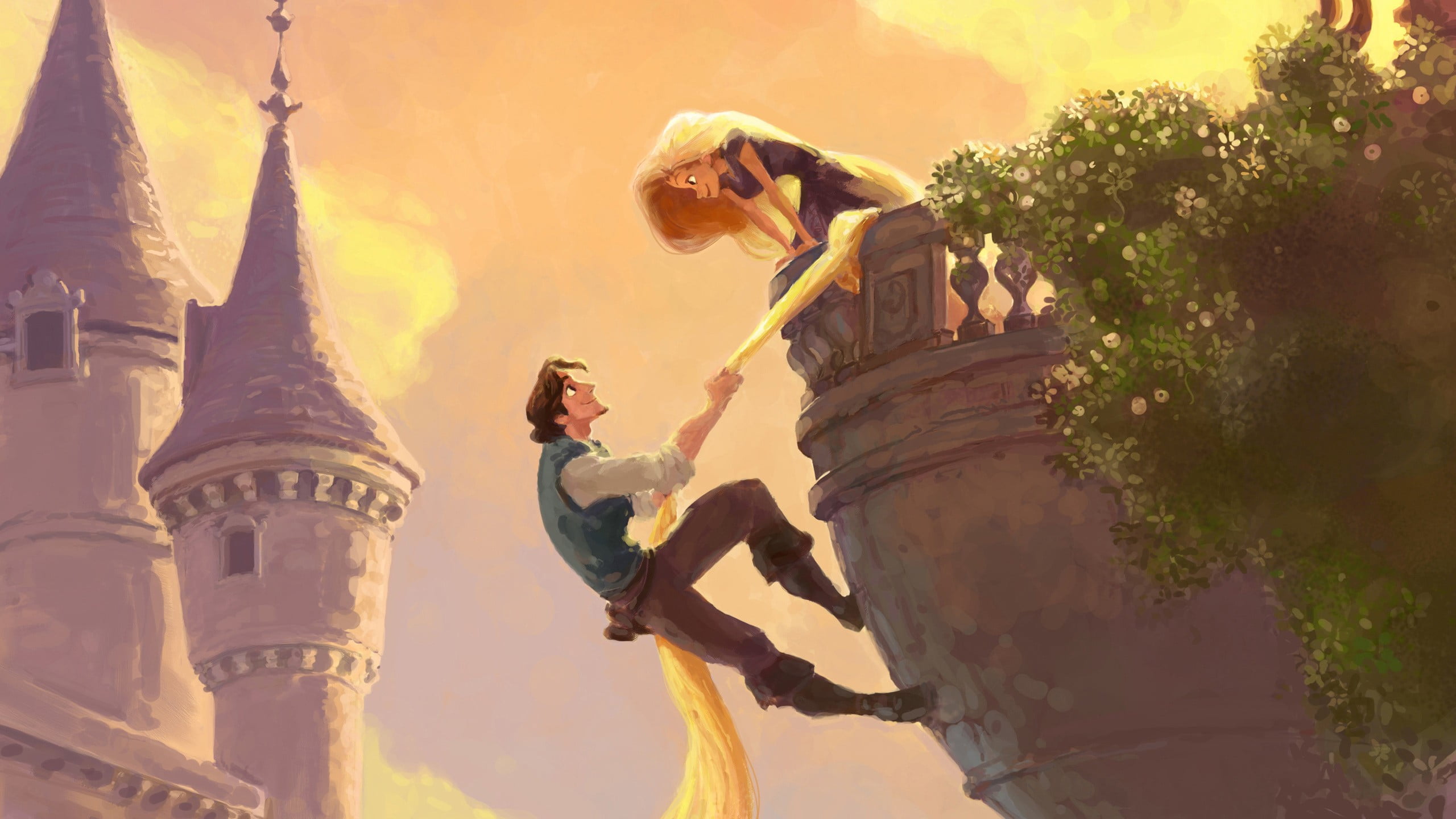 Tangled movie Rapunzel Eugene 2k