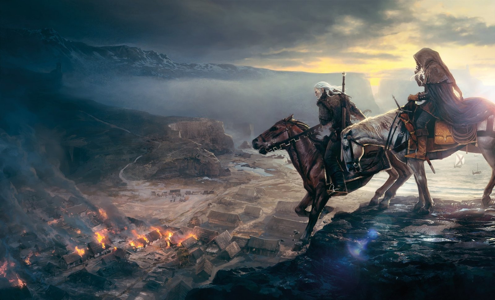 the city horse rider The Witcher 3 Wild Hunt 2k