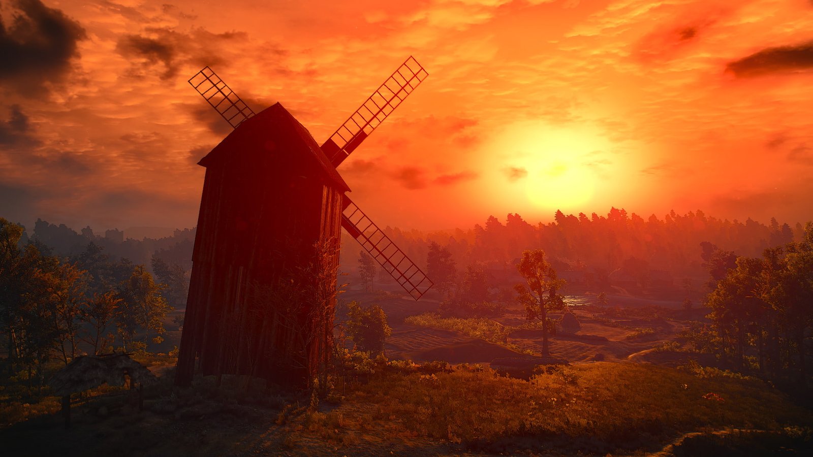 the witcher 3 wild hunt video games sky sunset environment 2k