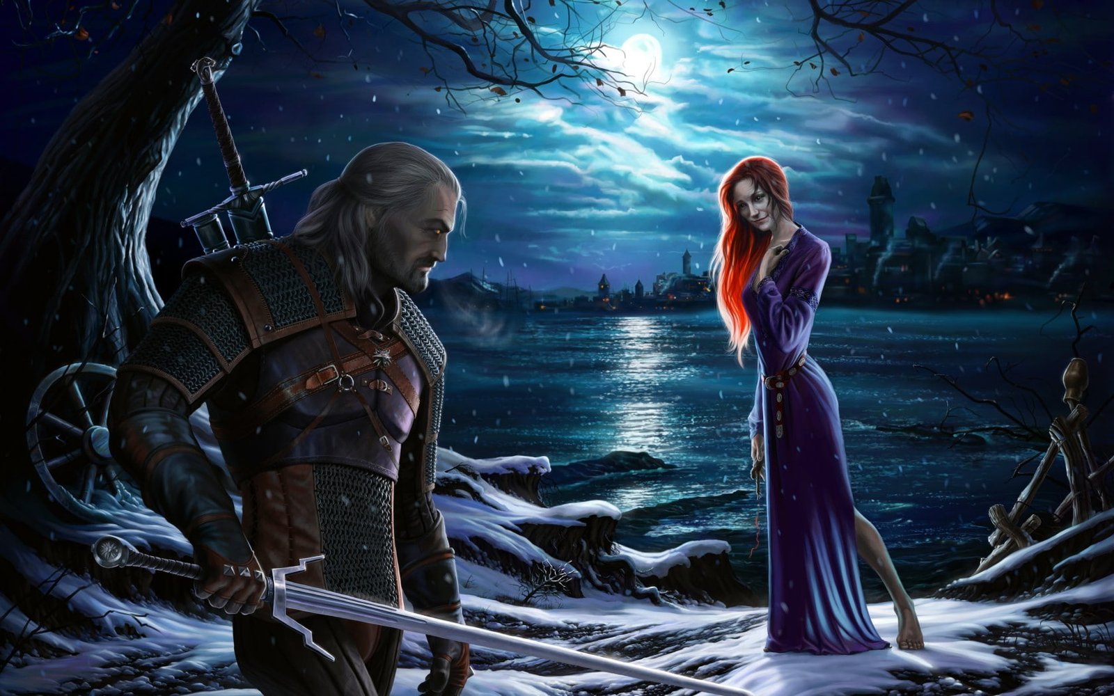 The Witcher 3 Wild Hunt artwork video games Orianna women 2k