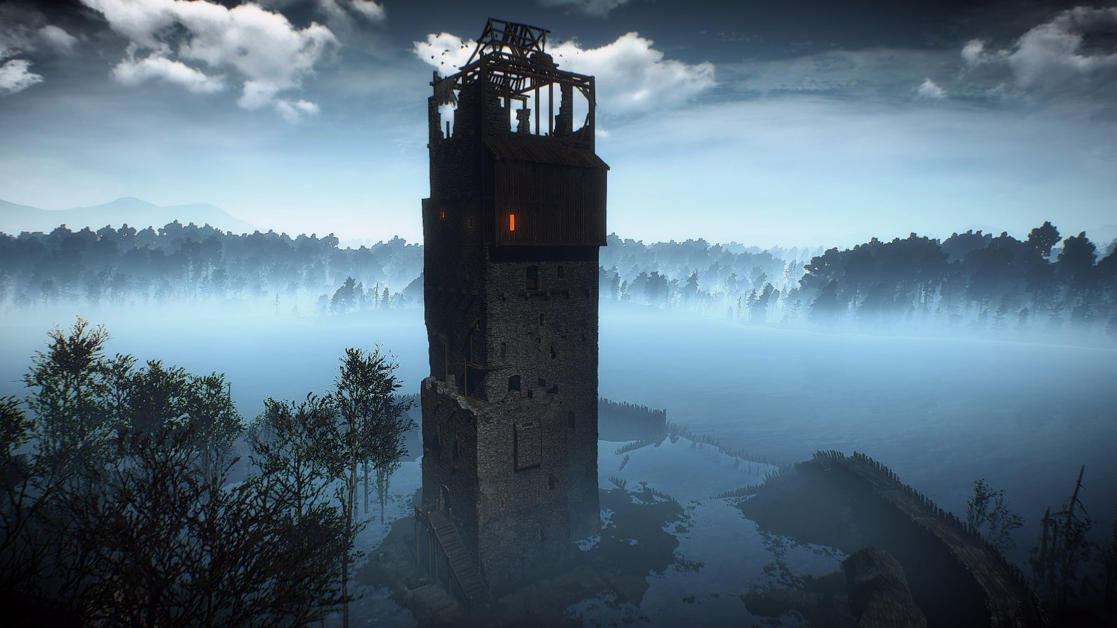 The Witcher 3 Wild Hunt video games Fyke Isle tree fog 2k
