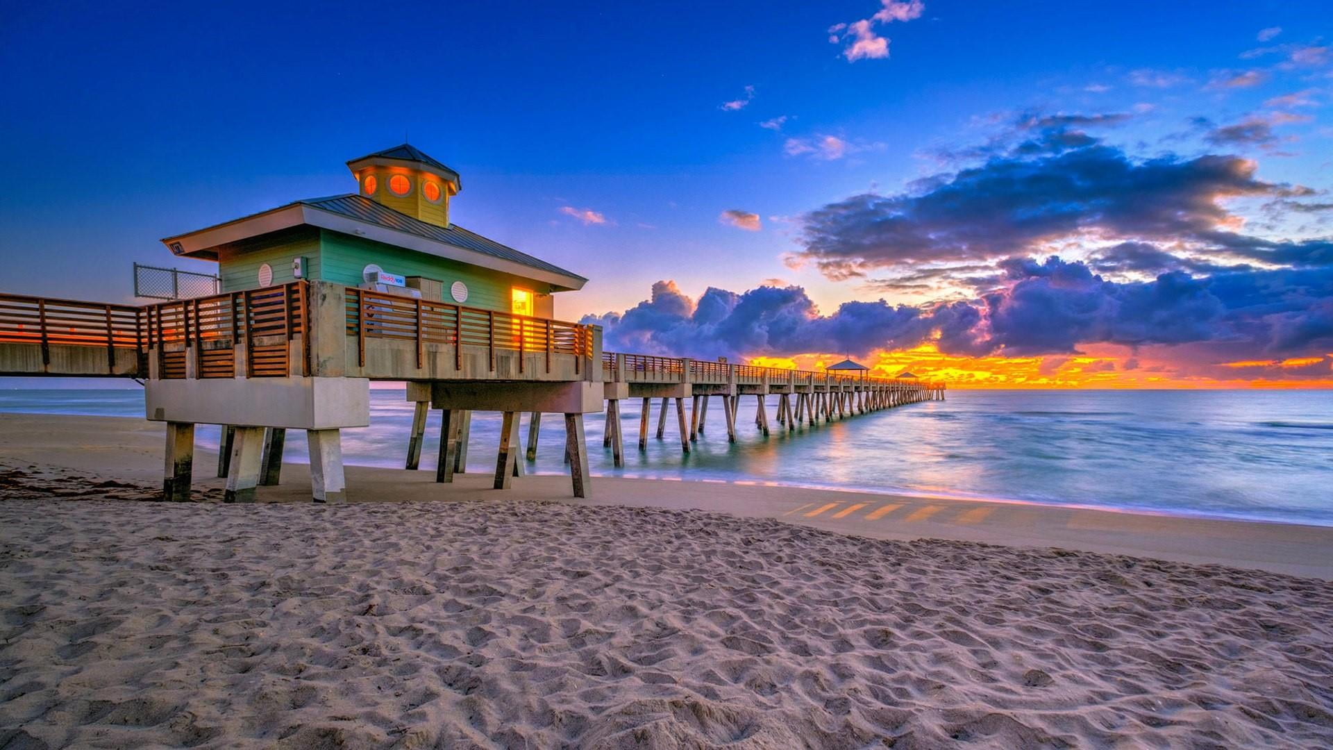 united states fishing pier juno beach florida cloud 2k