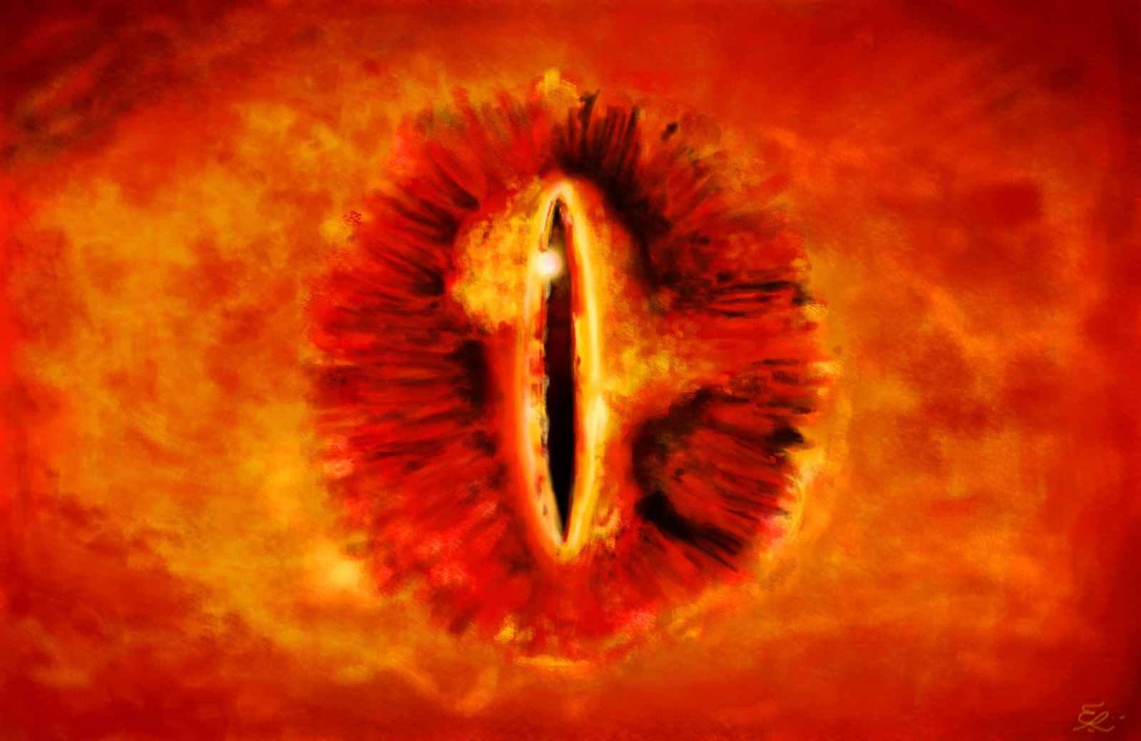 untitled Sauron The Lord of the Rings eyes no people red 2k