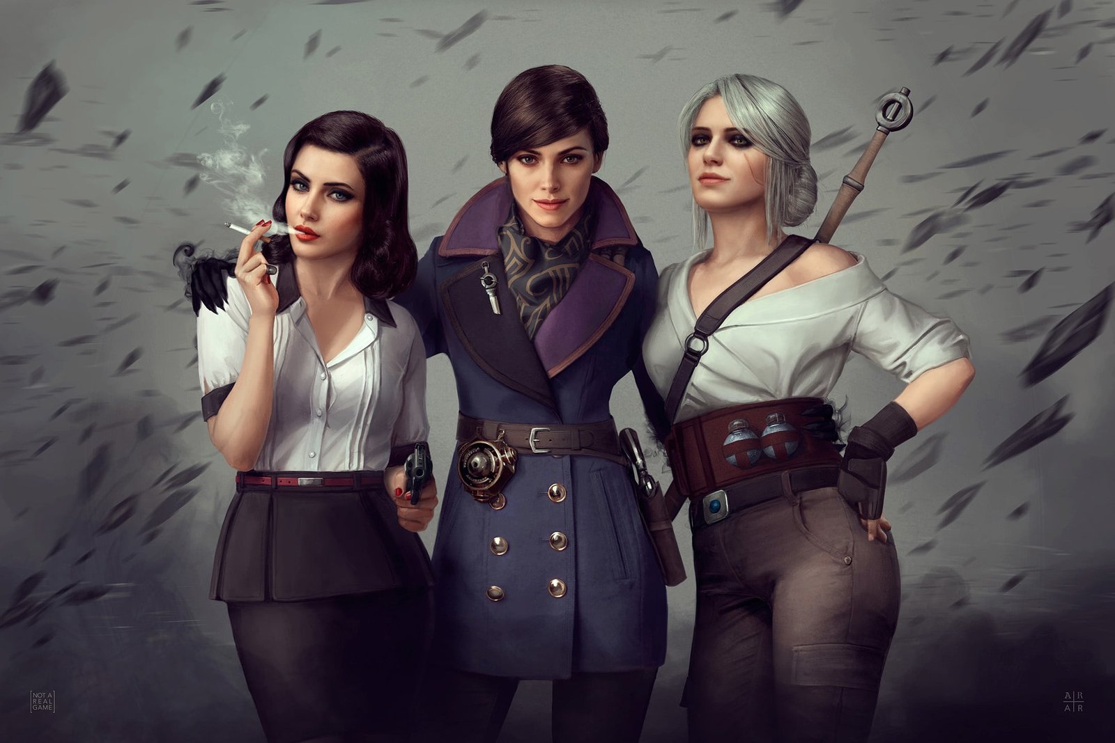 video games game girls PC gaming smoking Ciri The Witcher 3 Wild Hunt 2k