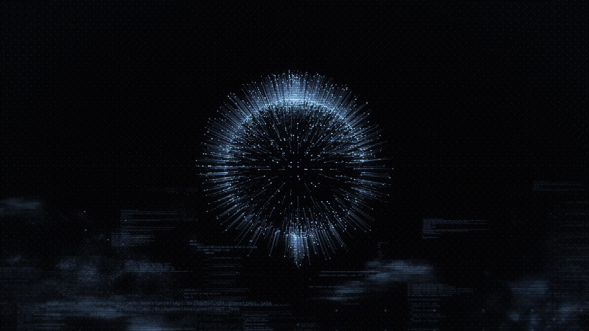 white fireworks internet deep web minimalism dark background 2k