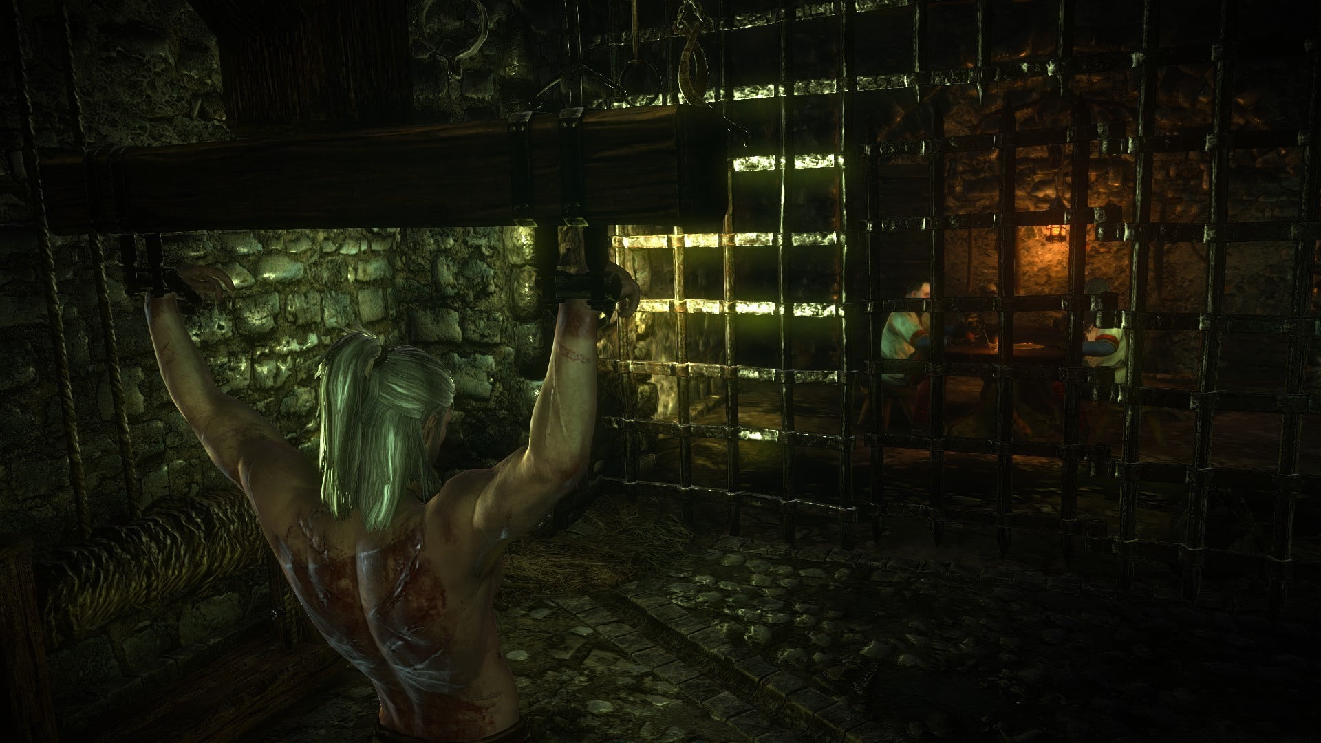 white haired man character in prison The Witcher 2 Assassins of Kings 2k