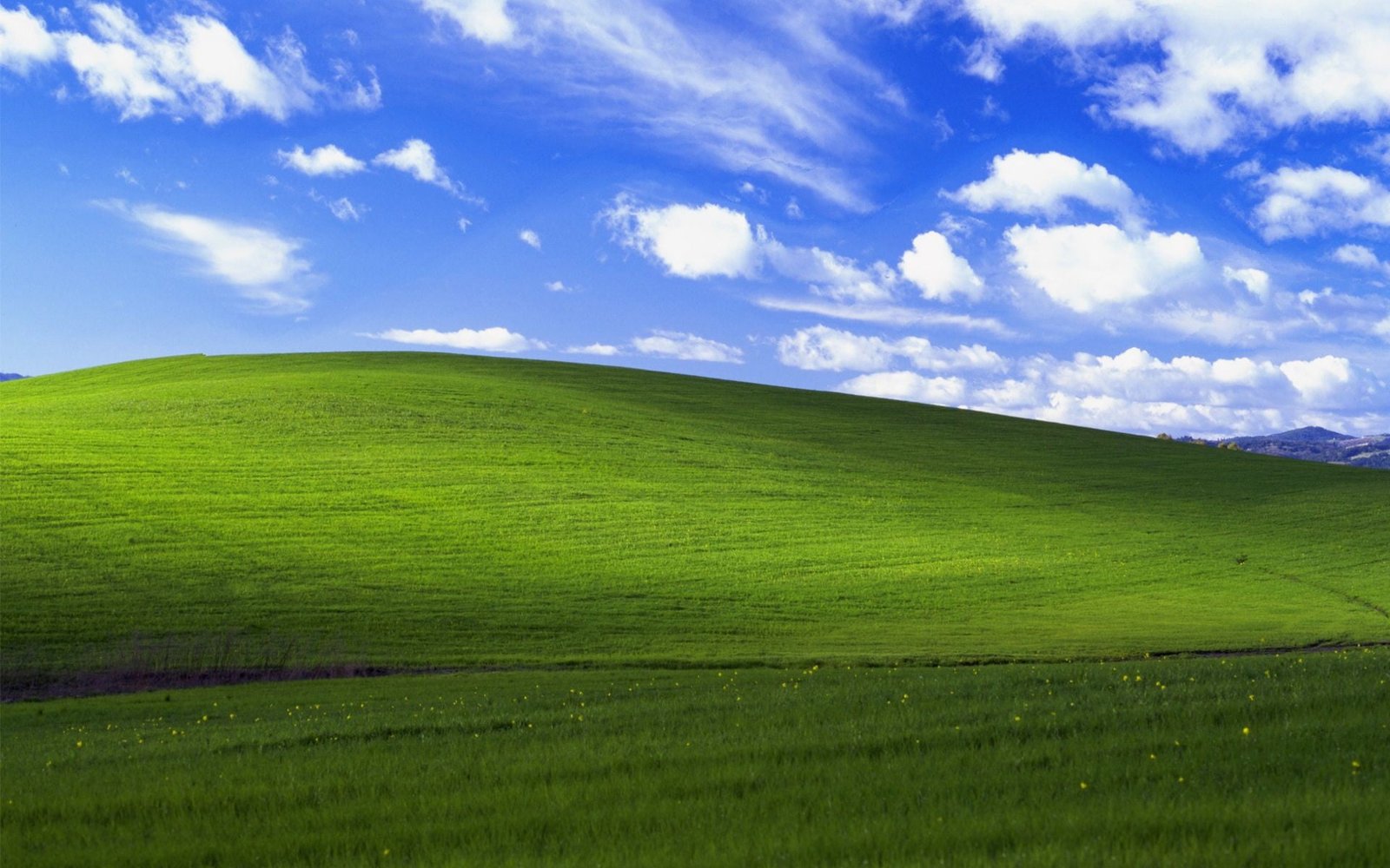 Windows XP clouds nature grass hill cloud sky landscape 2k