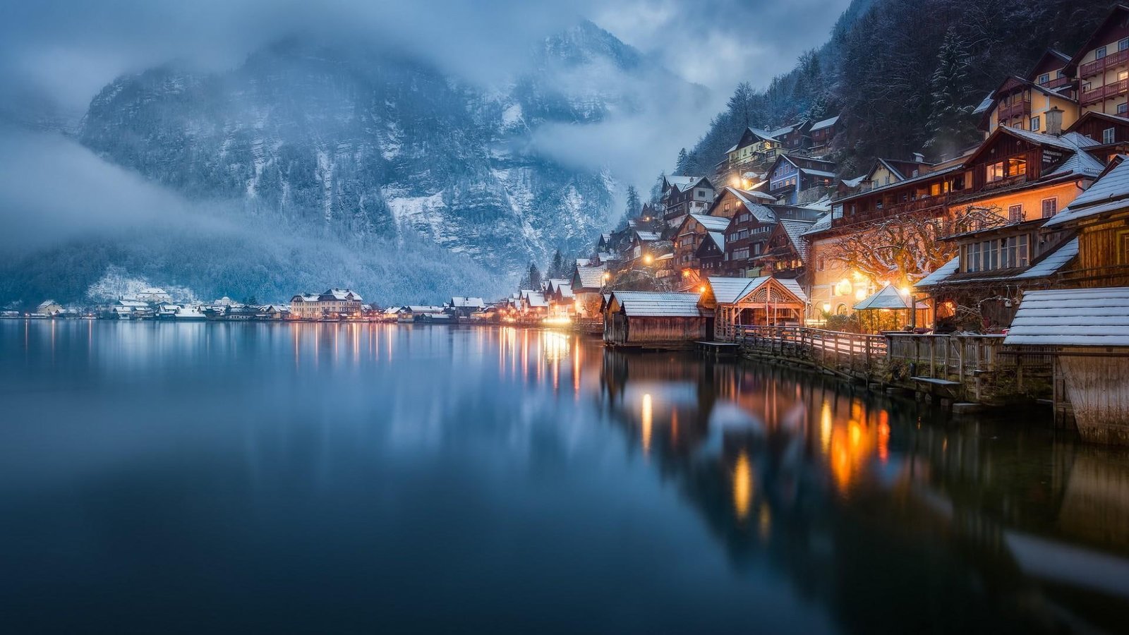 winter austria salzkammergut bad goisern hallstatt salzbergen 2k