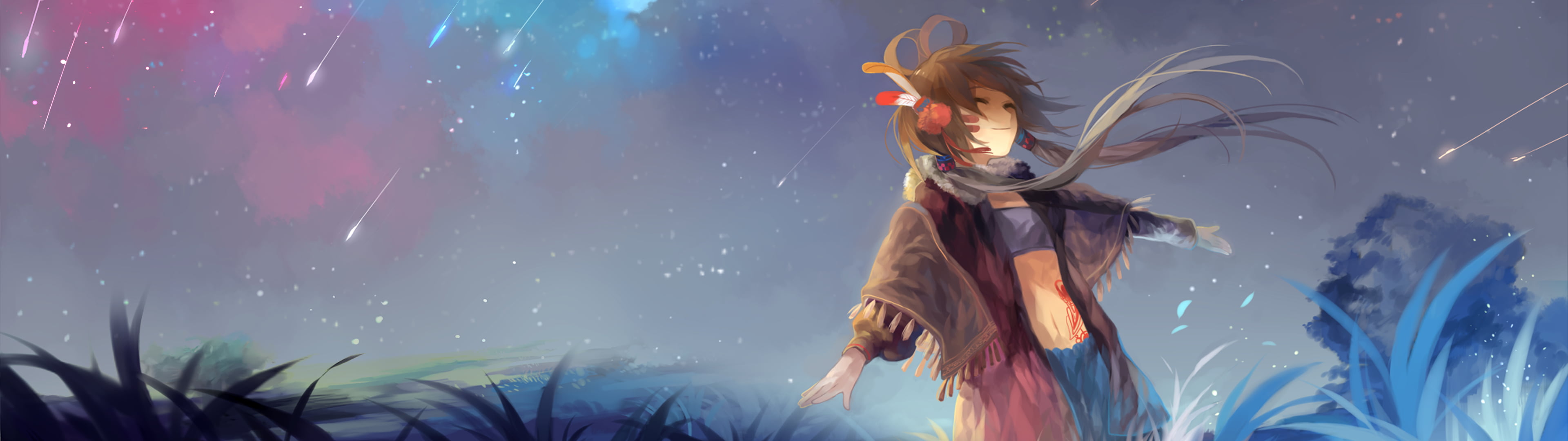 girl in brown cardigan anime female wearing coat illustration 2k 4k
