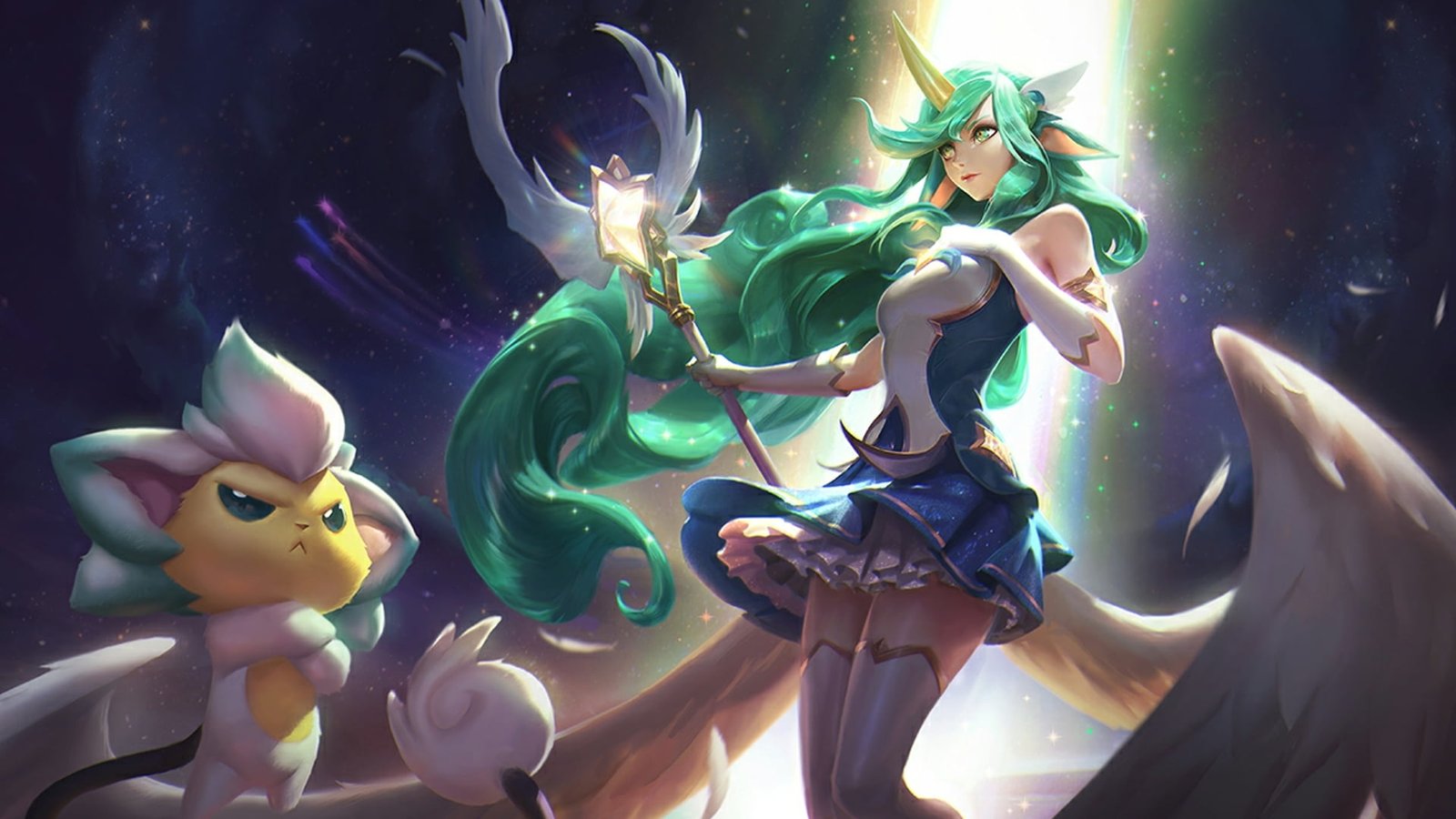 green haired female anime Summoner's Rift League of Legends 2k