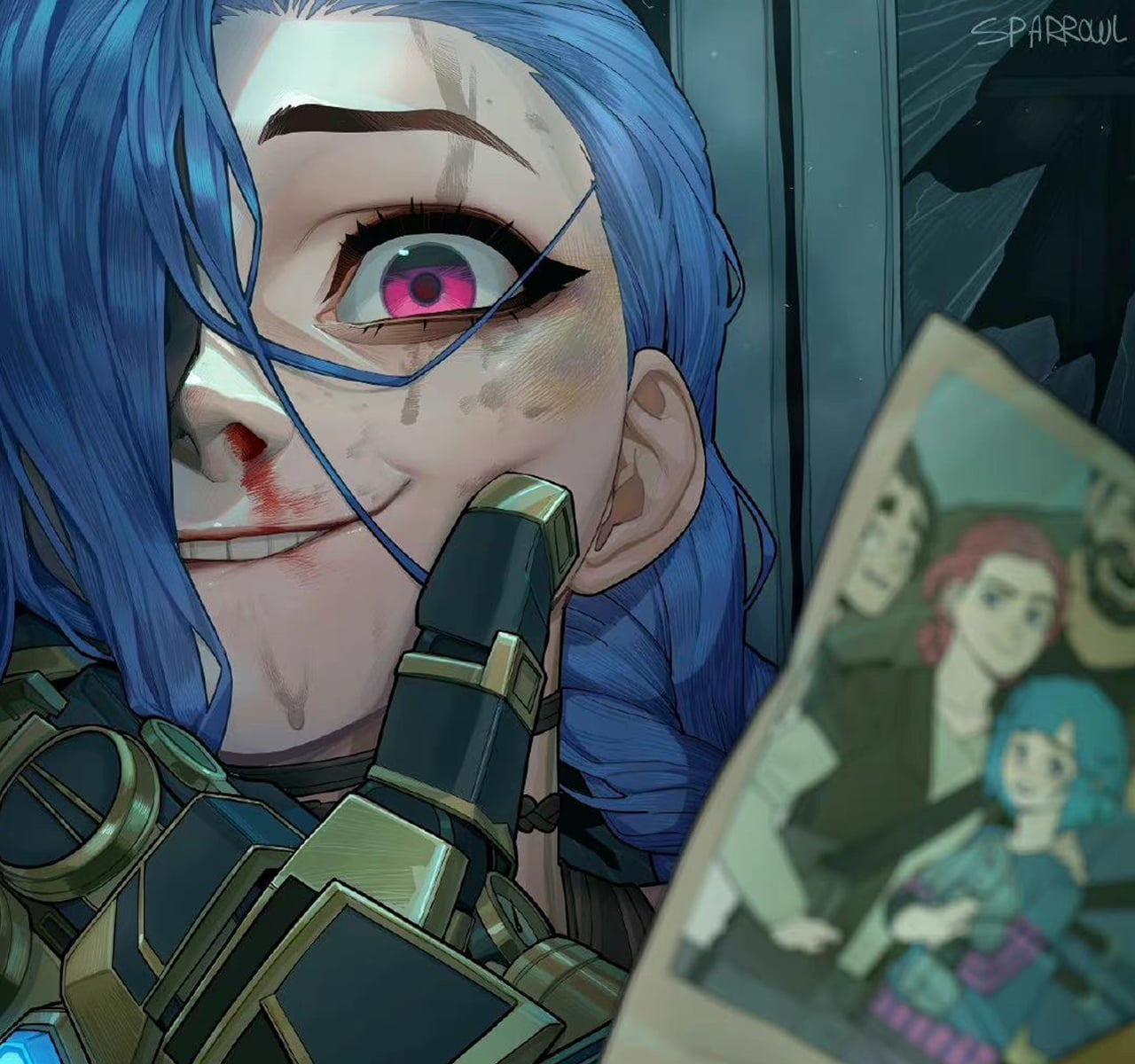 Jinx League of Legends Arcane animation Crazy Stupid Love