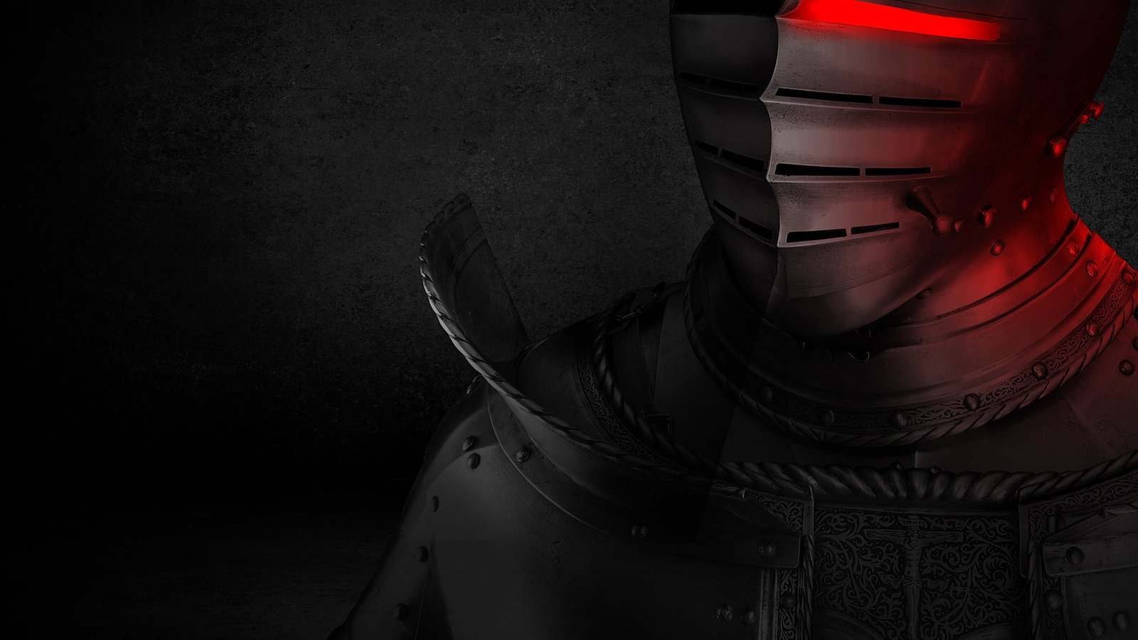 knight illustration black red HP Omen video games laptop 2k