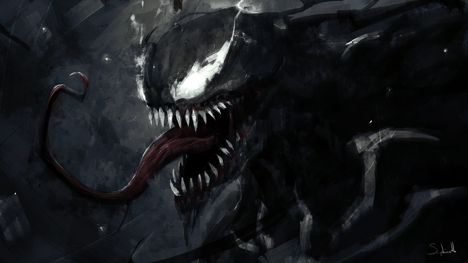 Marvel Venom illustration artwork spider digital art Comics 2k
