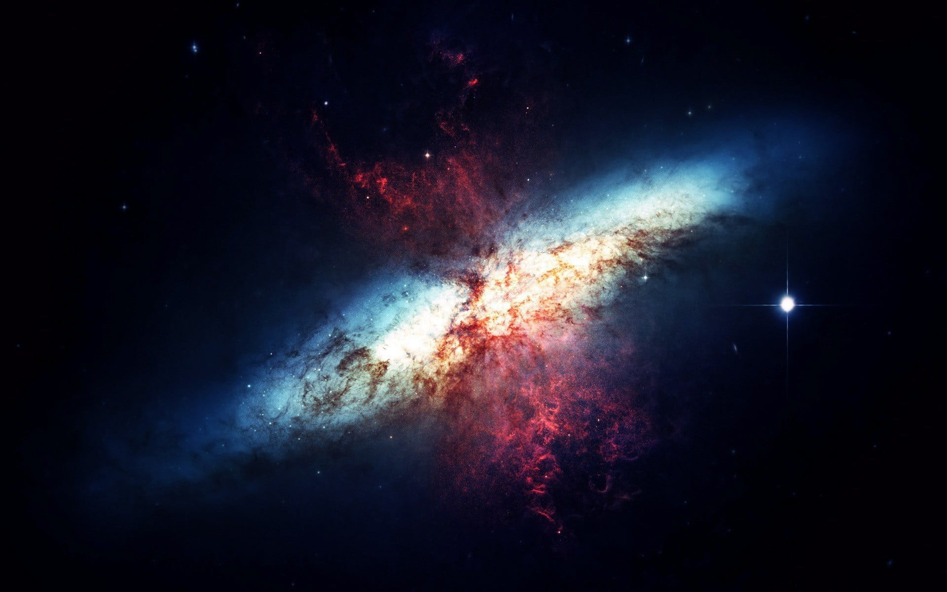 milky way digital wallpaper space nebula art stars 2k