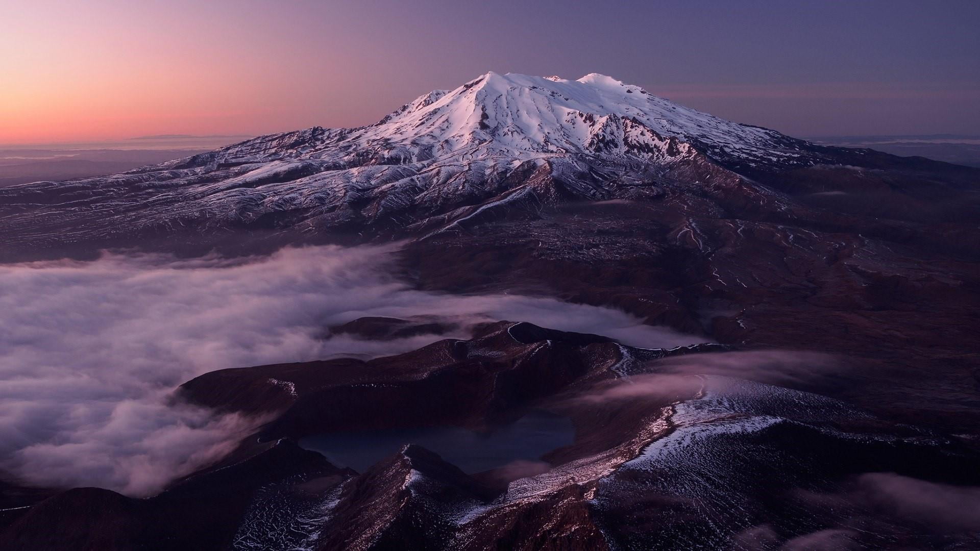 mountain mountainous landforms sky volcano ruapehu dawn 2k