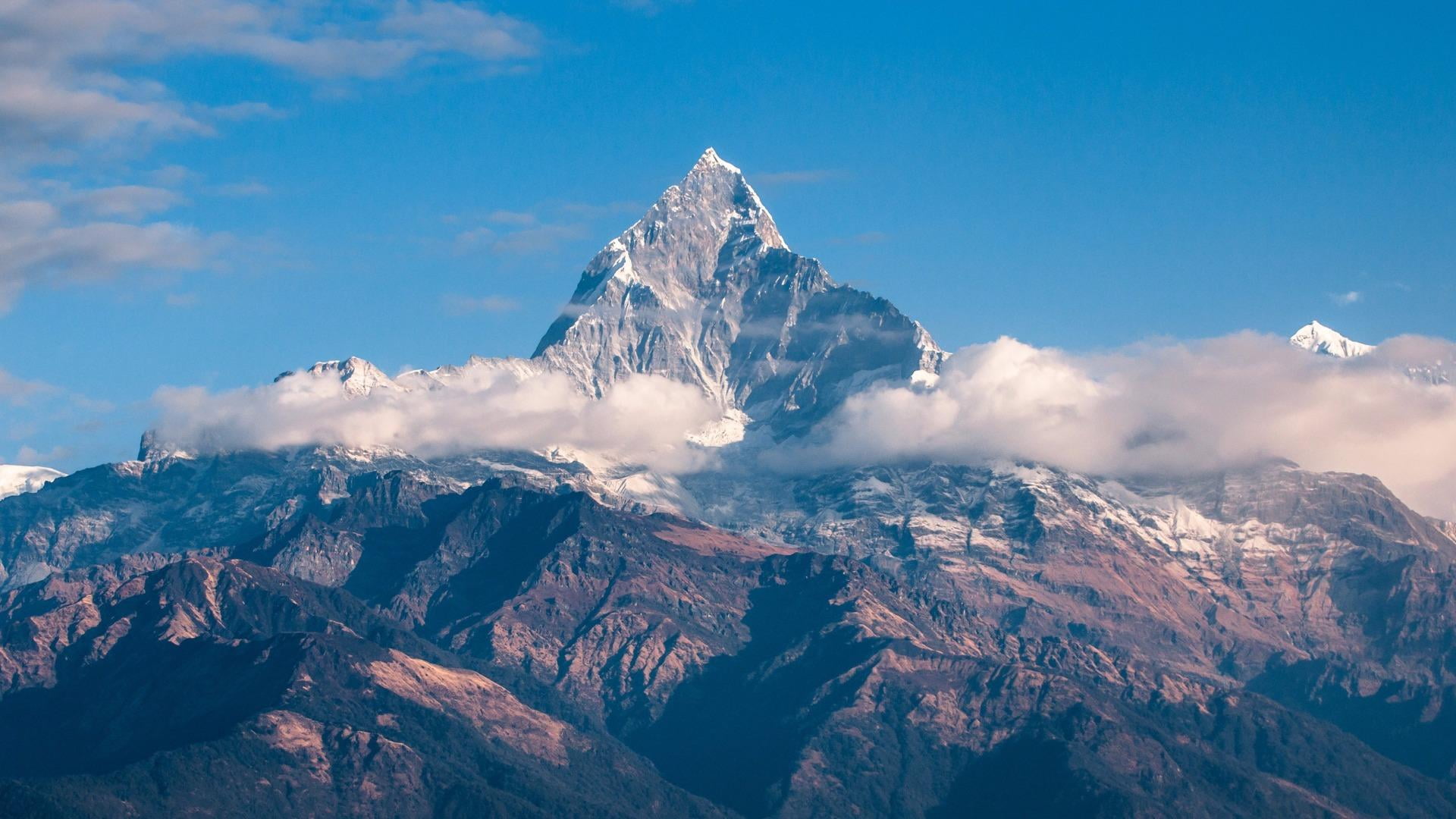 mountain pokhara nepal himalaya machapuchare machhapuchhare 2k