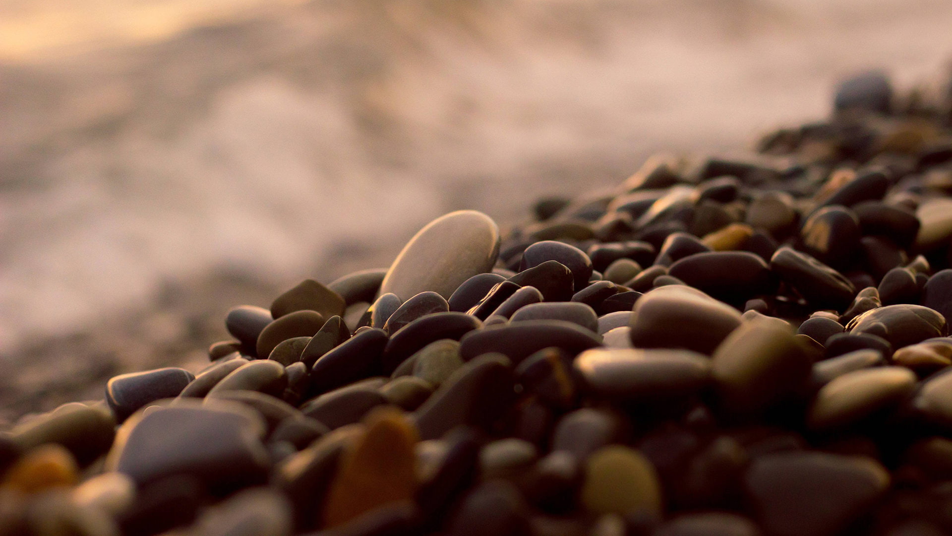 nature brown photography blurred pebbles natural light 2k