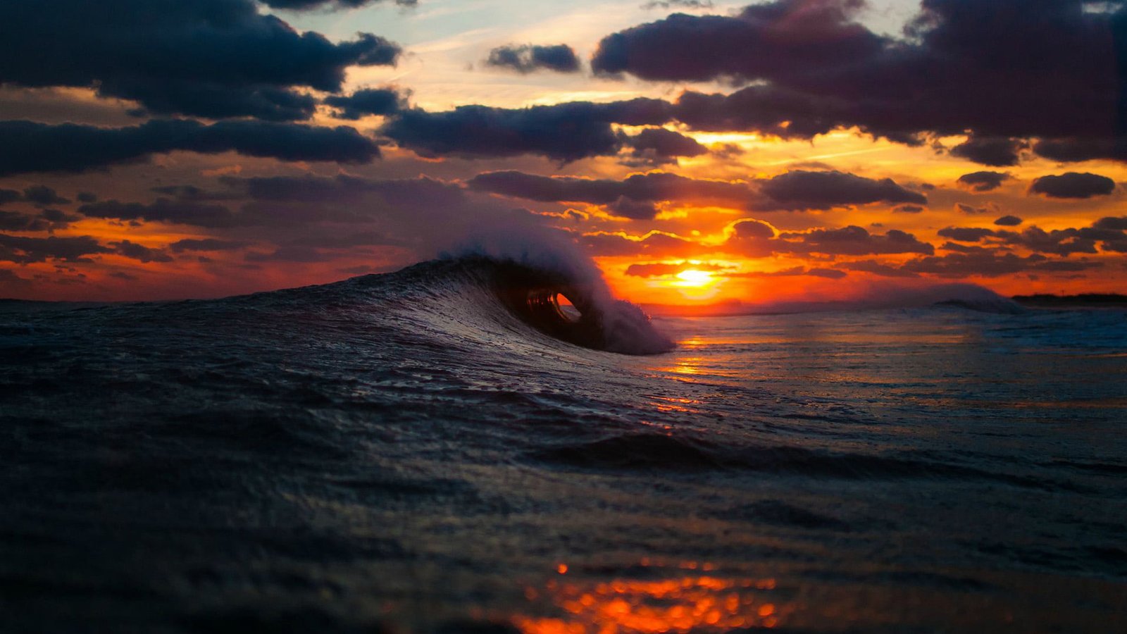 nature sun sunset sunrise sky silhouette water sea landscape 2k