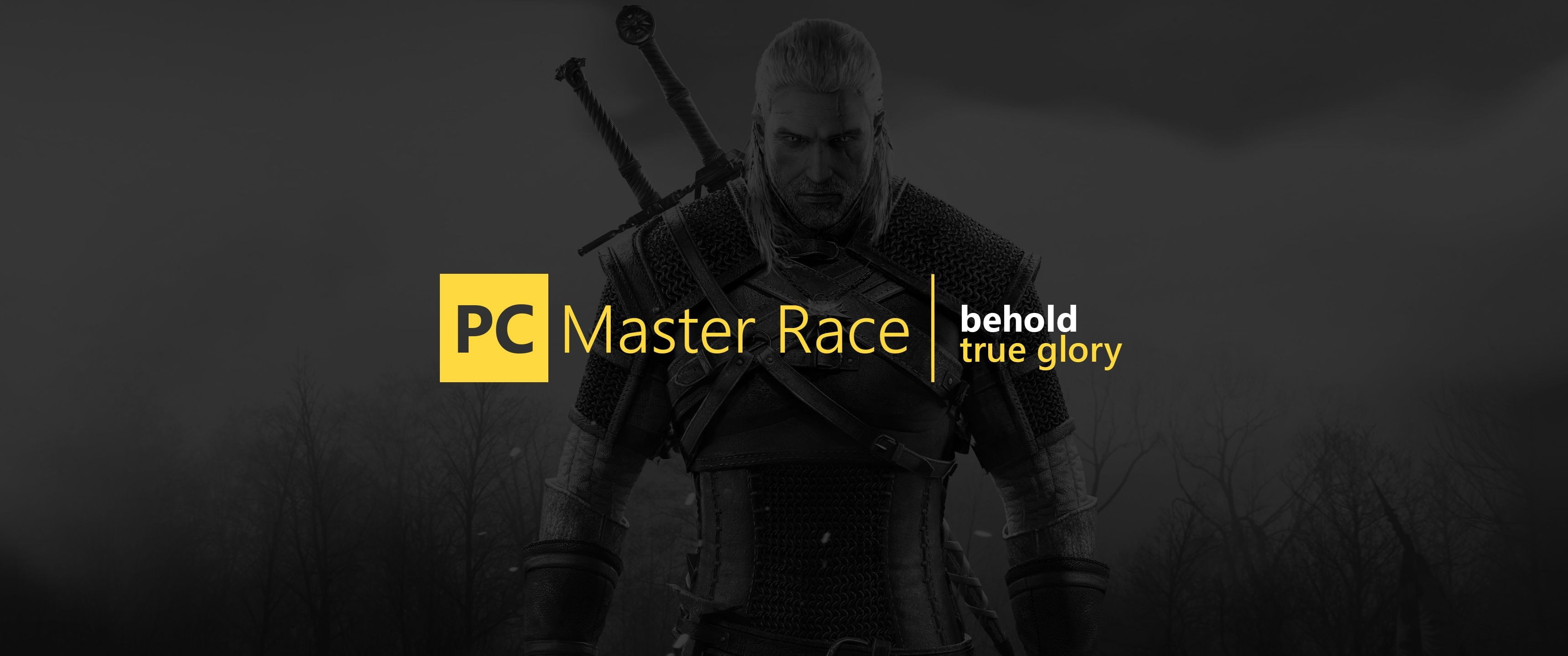 PC gaming Master Race Geralt of Rivia The Witcher 3 Wild Hunt 2k