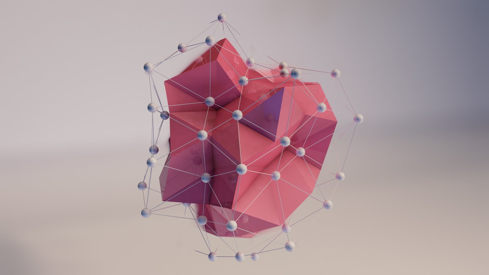 pink and white geometric artwork red diagram illustration 2k 4k