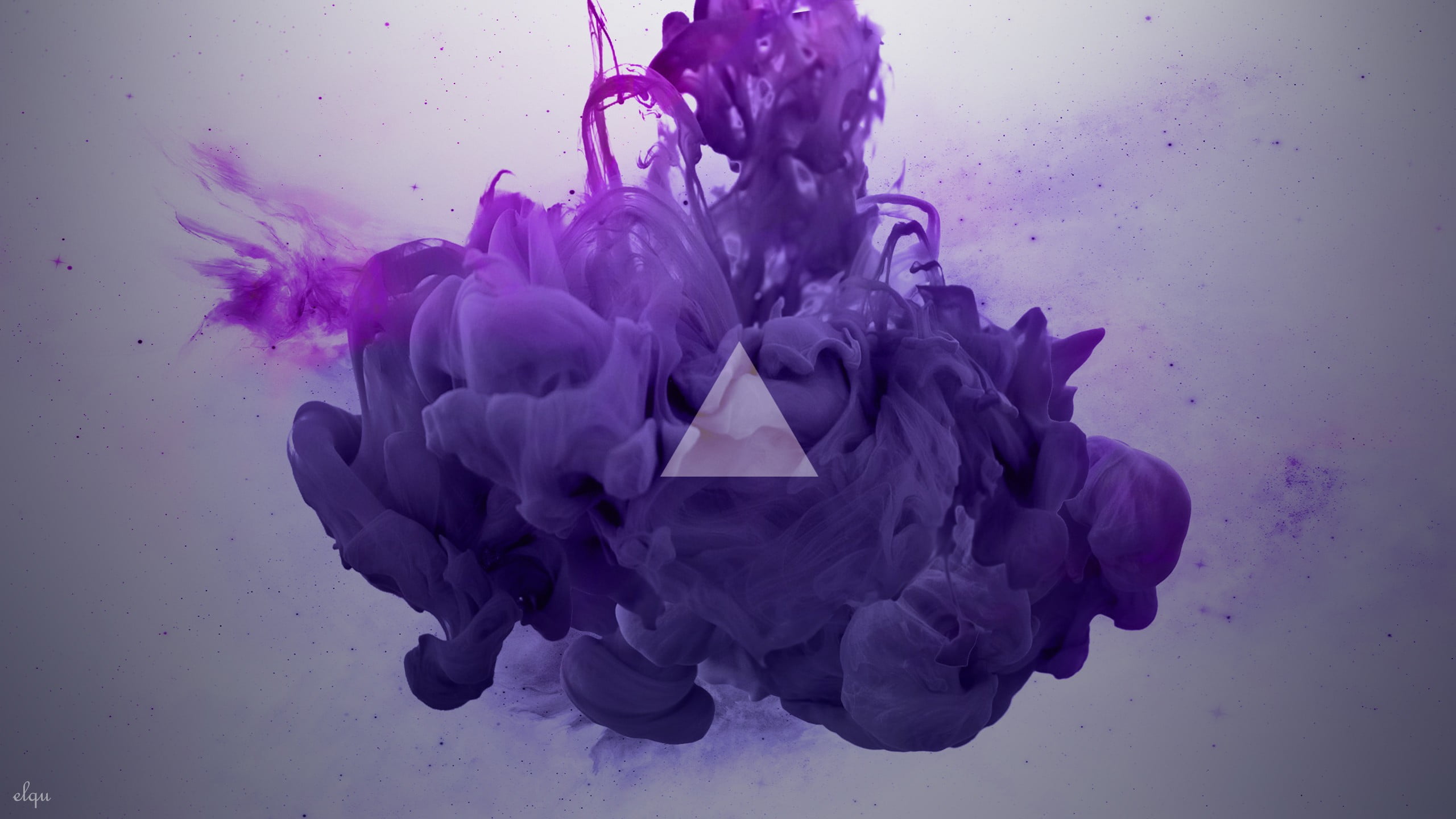 purple smoke digital wallpaper ink abstract art Alberto Seveso 2k