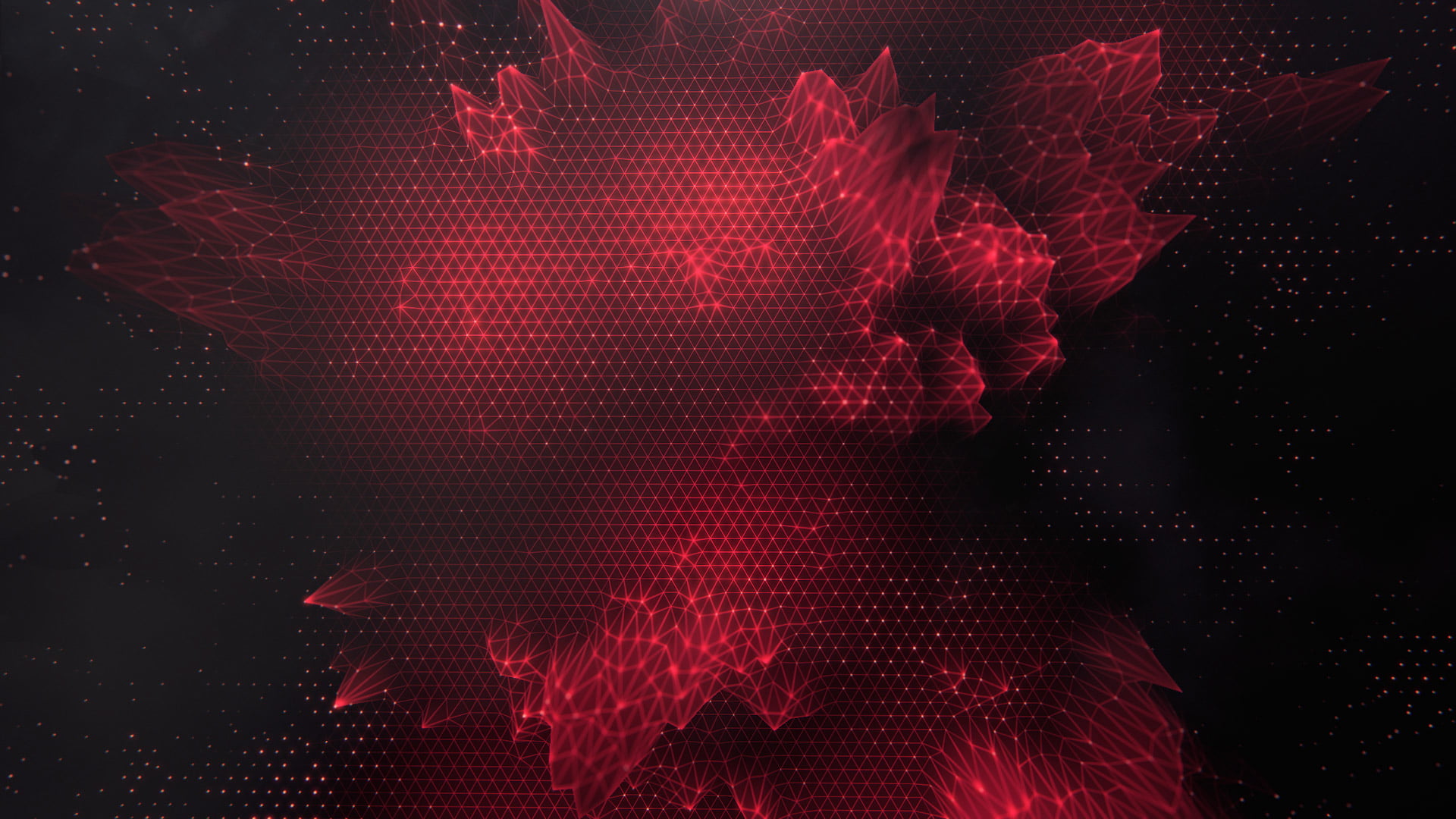 abstract painting low poly triangle digital art red grid 2k