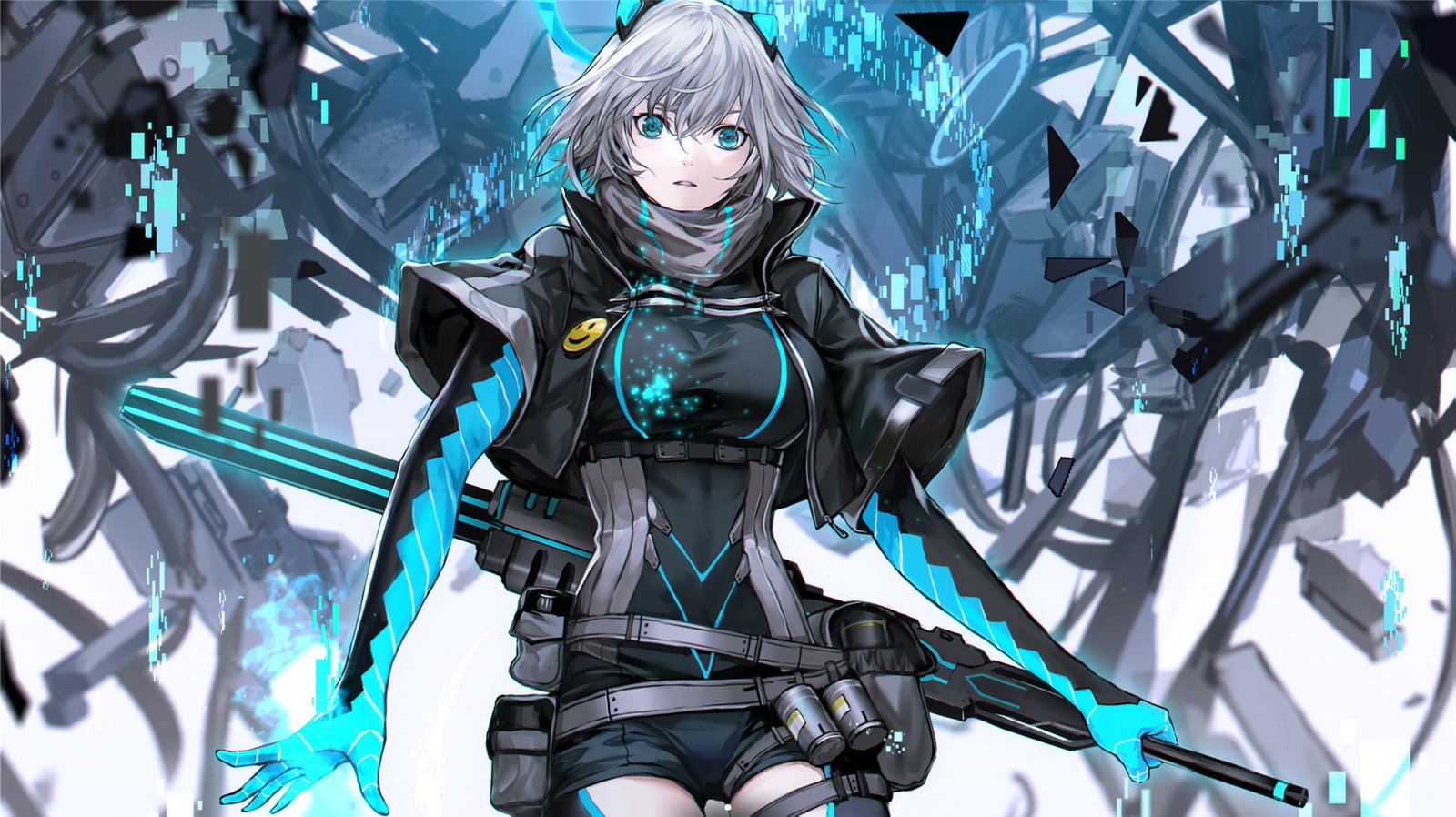 animation comic art Girl With Weapon anime girls 2k