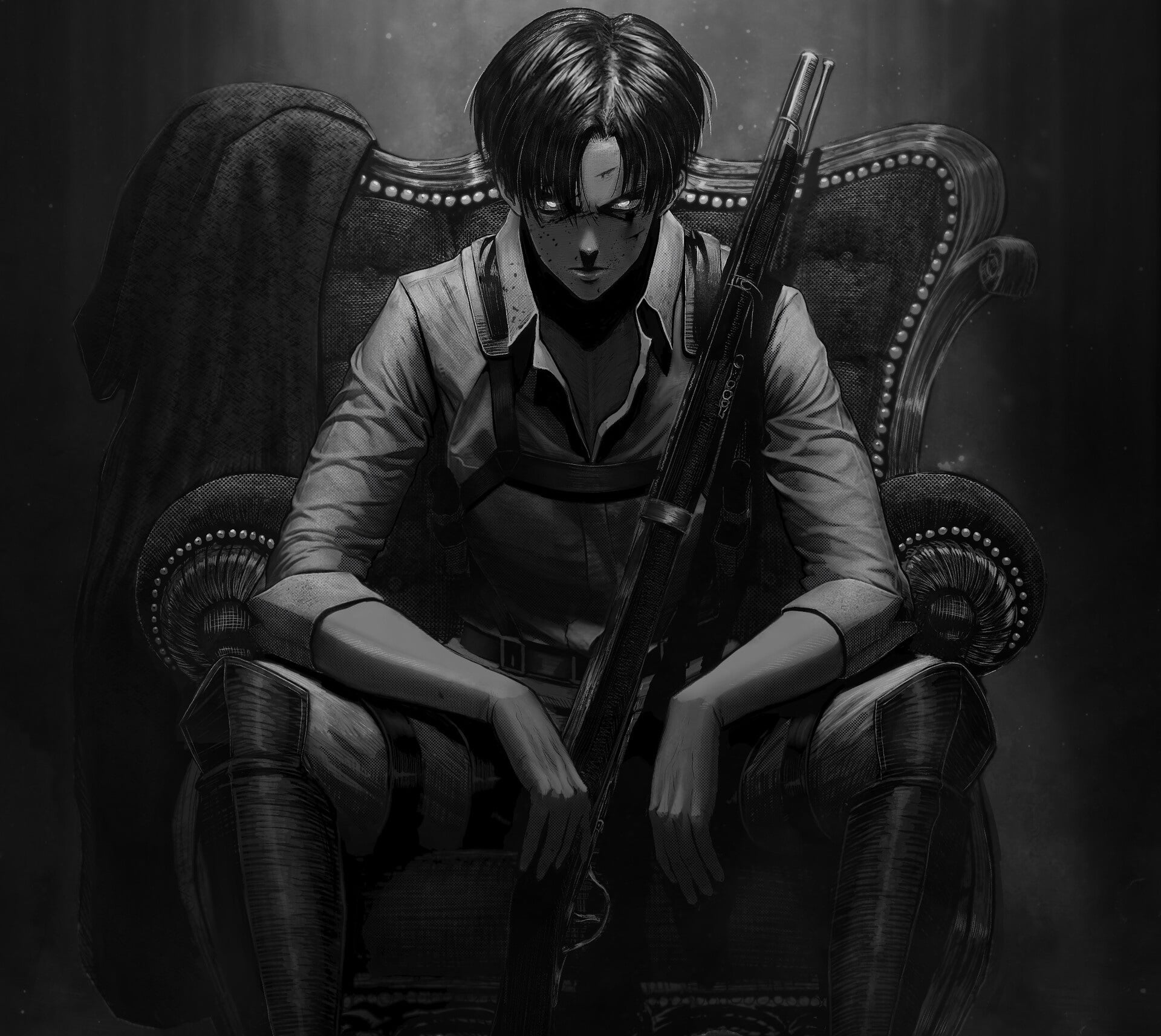 Anime Attack On Titan Levi Ackerman 2k