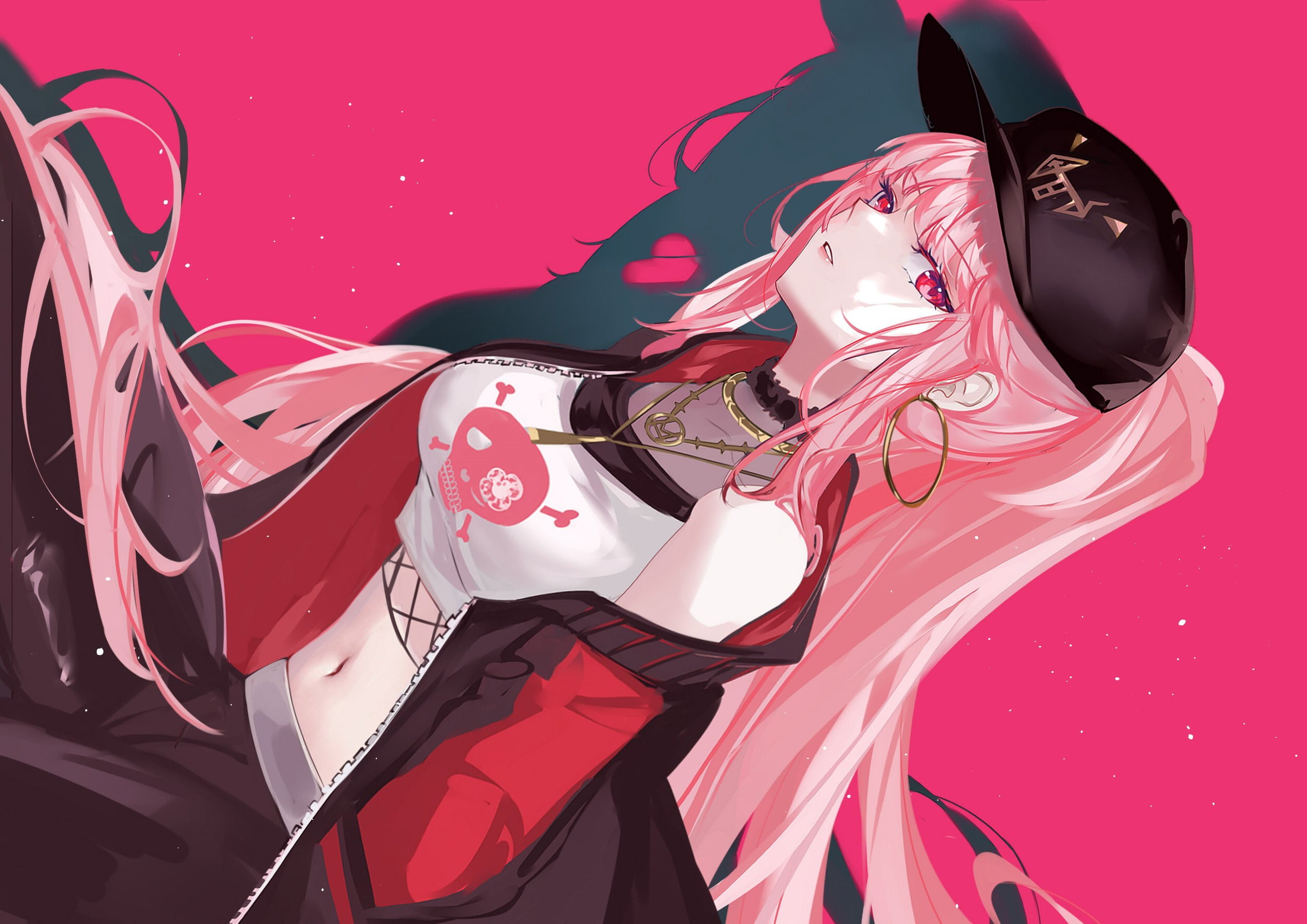 anime girls simple background Hololive Virtual Youtuber 2k